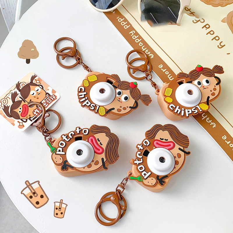 Fried Potato Boy Series Fried Potato Jun Camera Keychain Accessories Projection Small Toys RANHONG 1