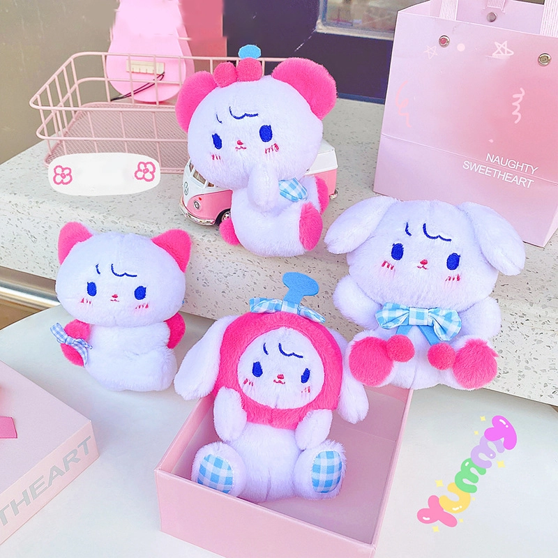 Cherry ice ice music series fabric doll buckle - cherry doughnut keychain accessories Pendant RANHONG 1
