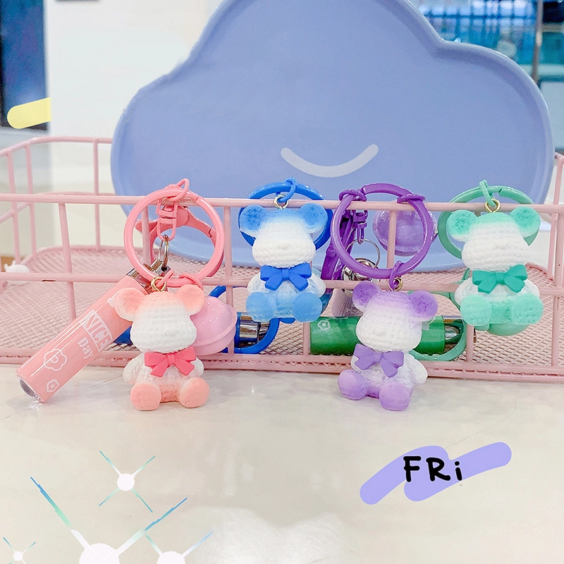 Neutral Bear Series Bowtie Eyeless Bear Mini Flashlight Keychain Accessory Pendant RANHONG 1