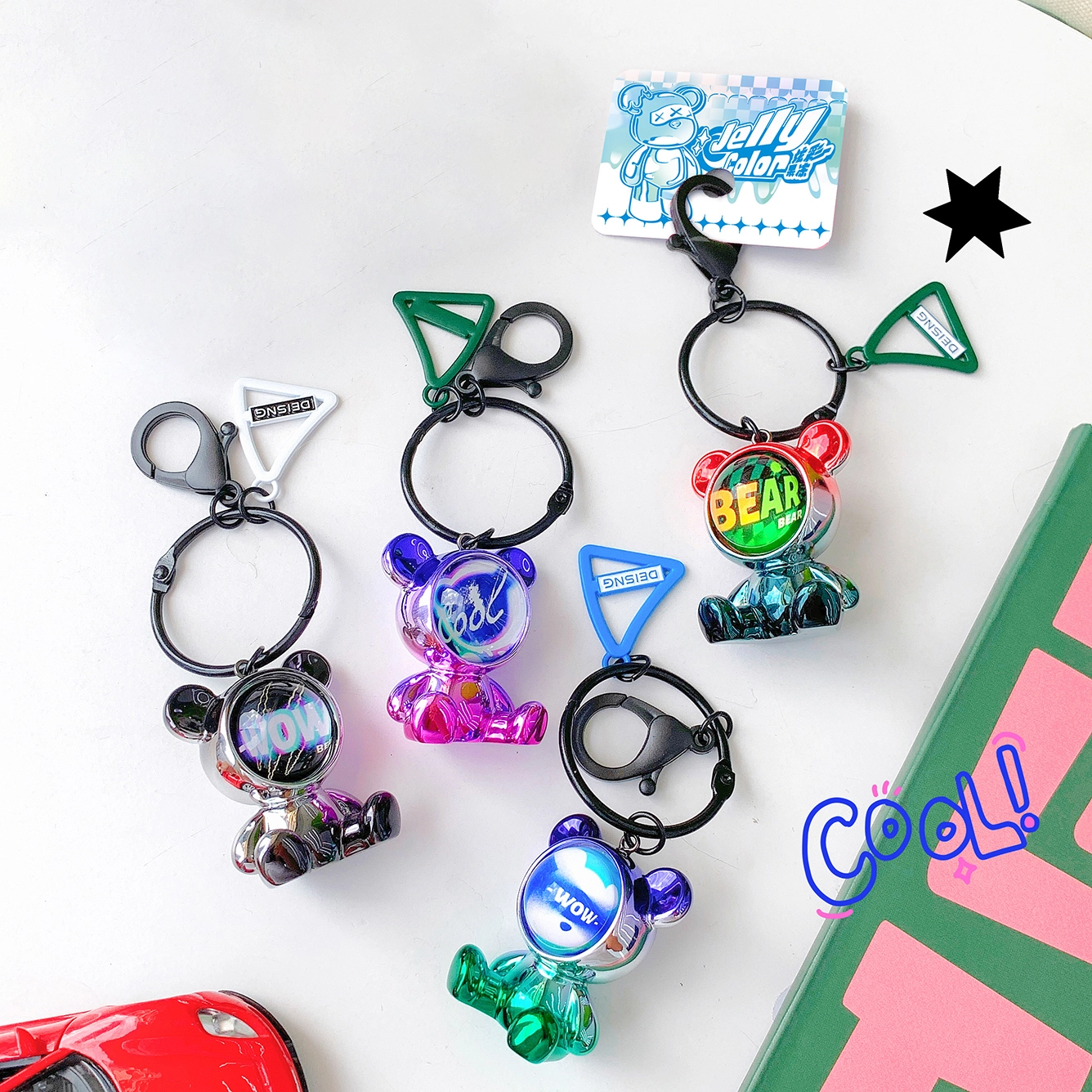 Custom Made Resin Art Alphabet Keychain Resin Art Alphabet Keychain Company 2