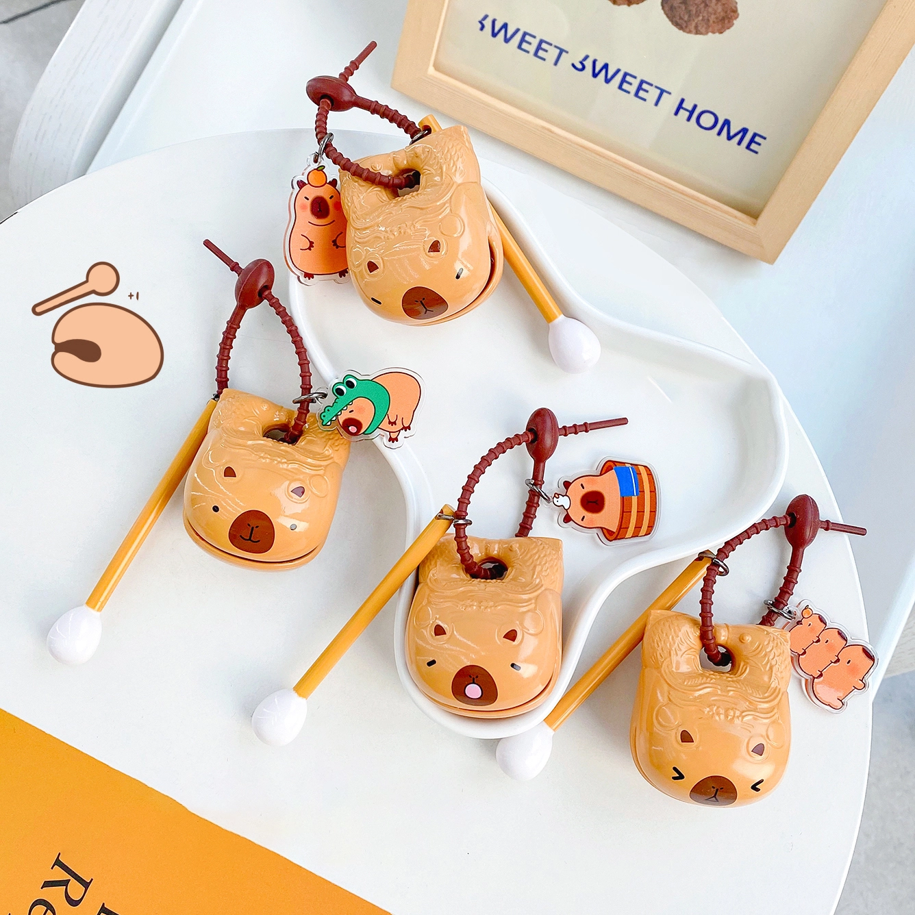 Pufferfish Series Hand Rope Clasp-Knocking Stable Pufferfish Wooden Fish 1