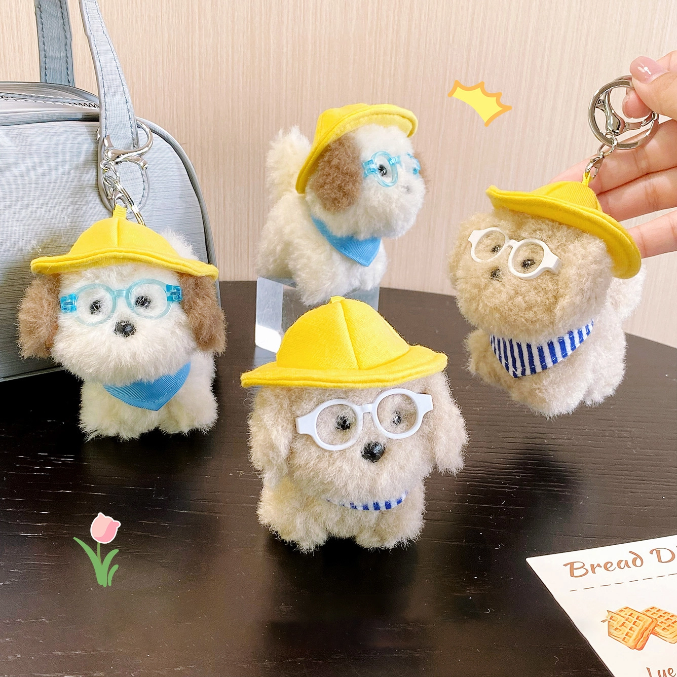 Ranhong-Puppy-Series-Fabric-Doll-Buckle-Glasses 1