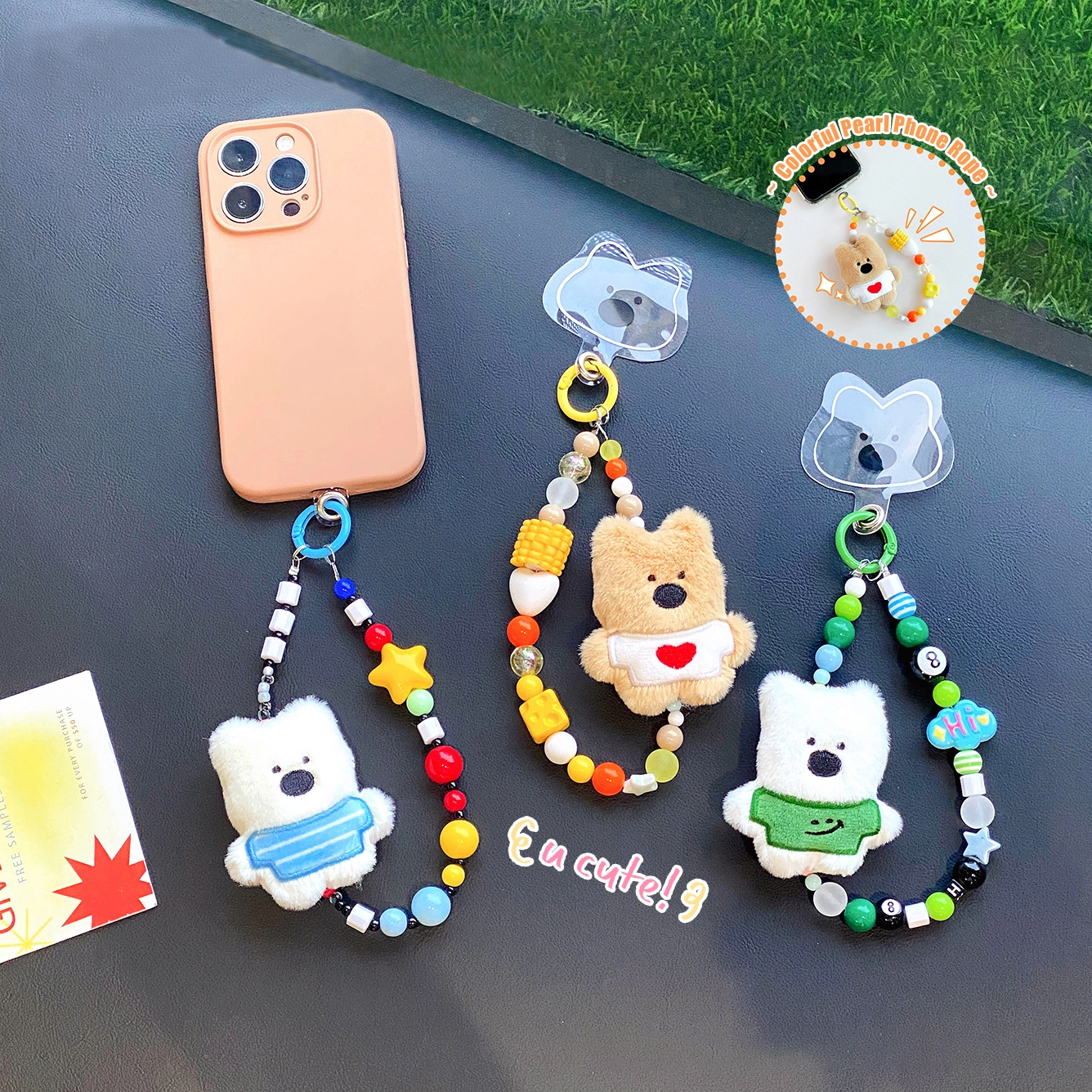 RanHong Puppy Friend cartoon pendant wrapped Soft plush pendant keychain pendant 1