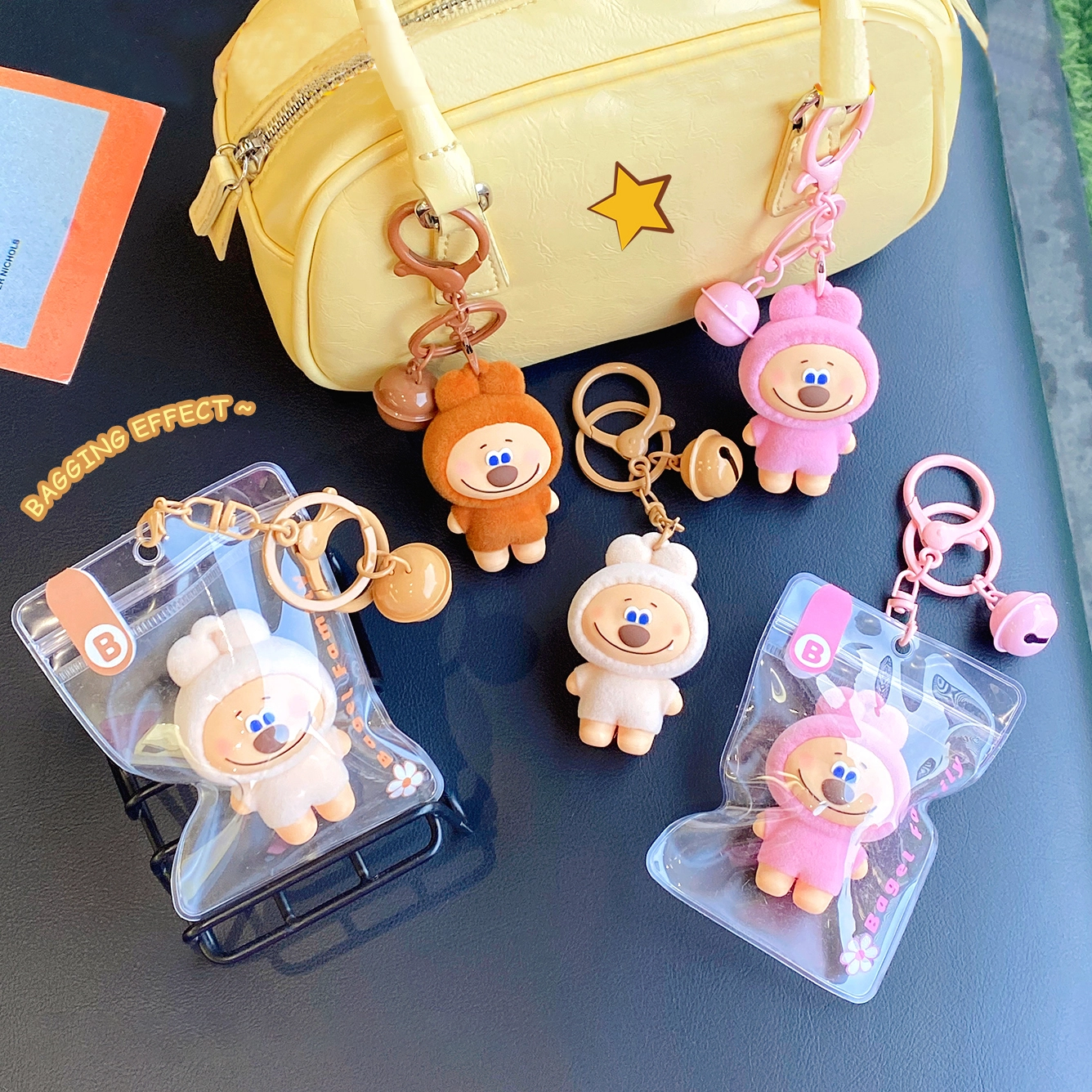 Ranhong Bear Transparent Bag Keychain Pendant Cute Bag Pendant Accessories 1
