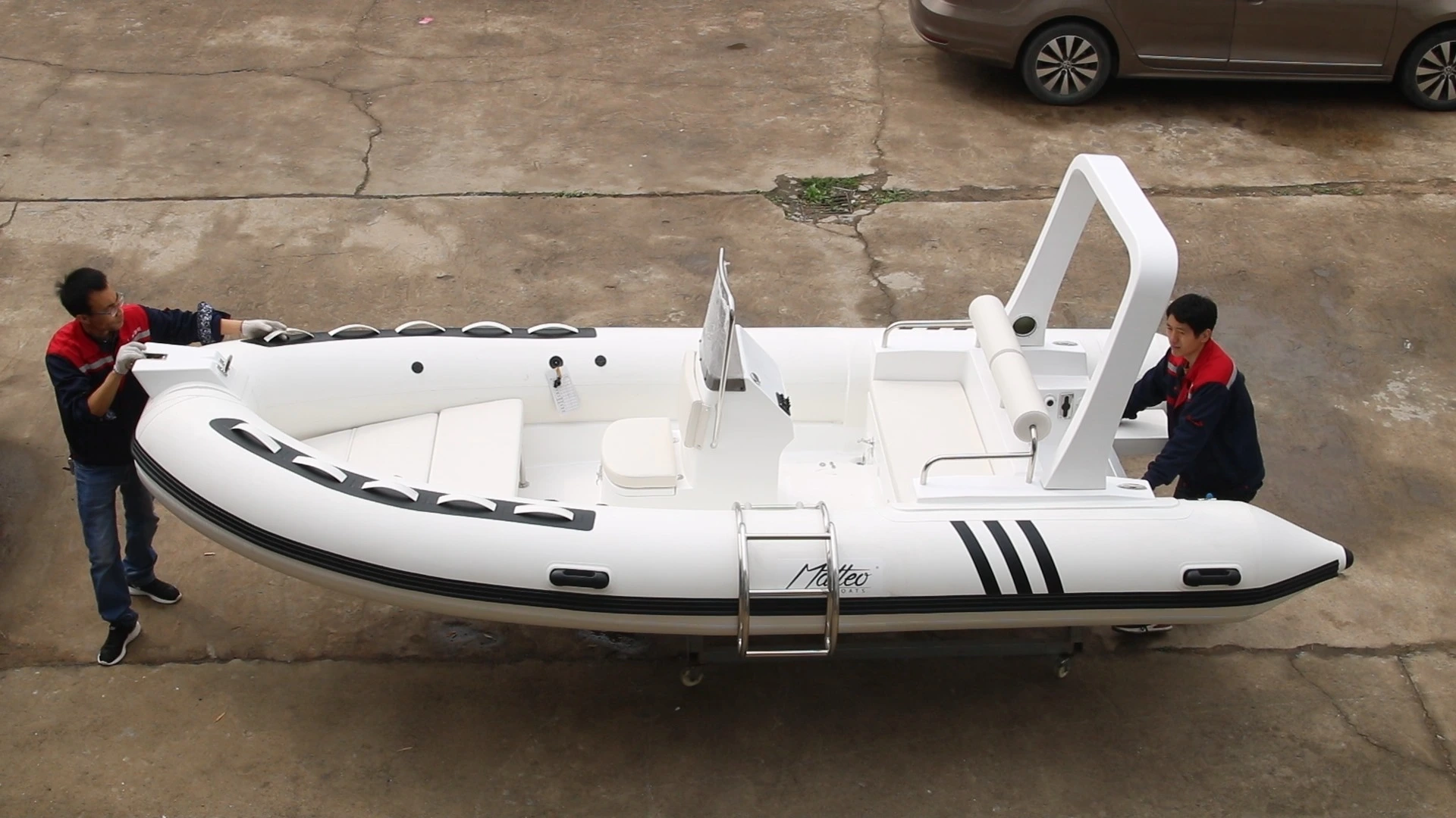 RIB480DJR Custom Luxury Rigid Boat White Inflatable Boat 1