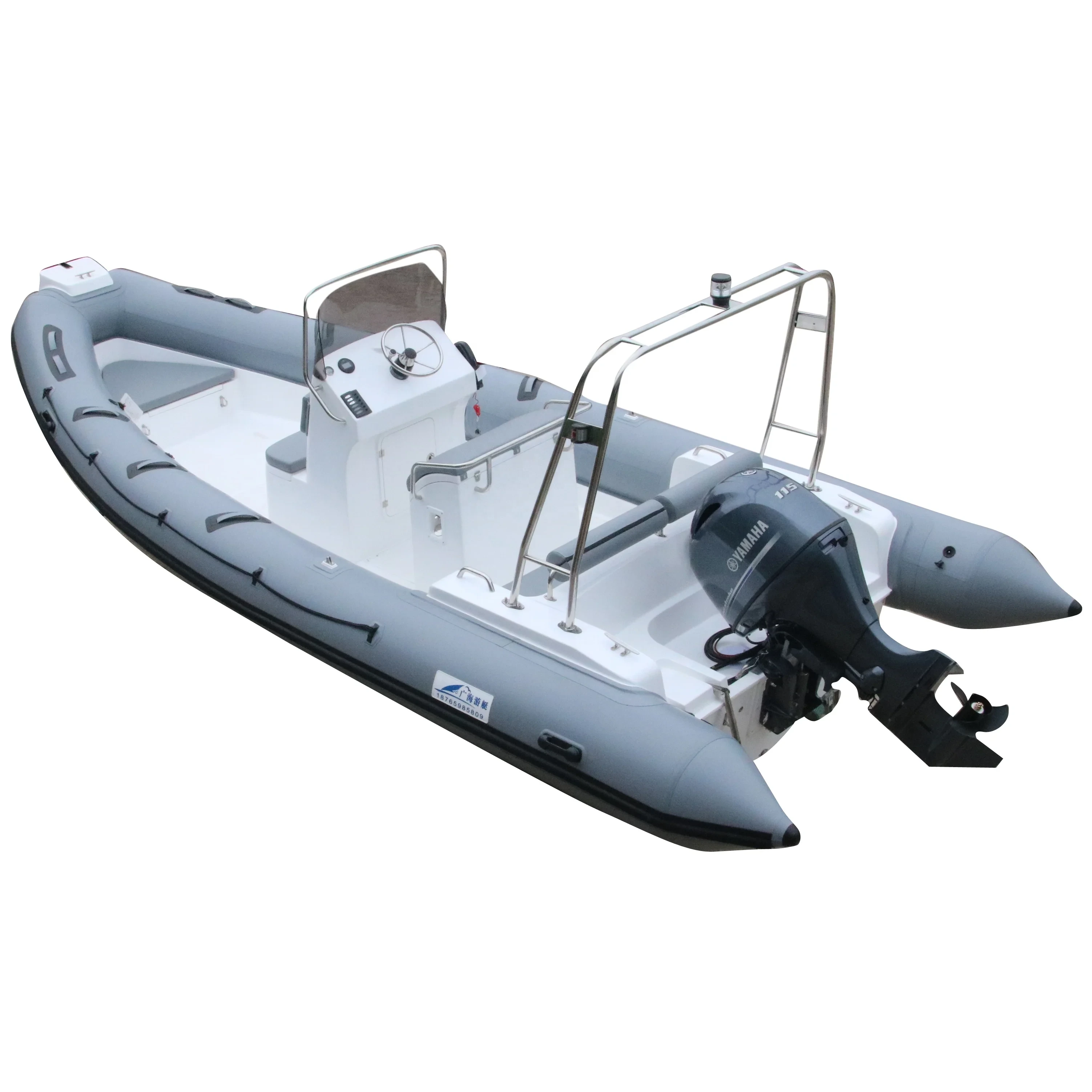 GoBoat Rib680 6.8m 22.5ft Goethe Factory Sale Fiberglass Rubber opblaasbare visserij reddende boten te koop rib680B 1