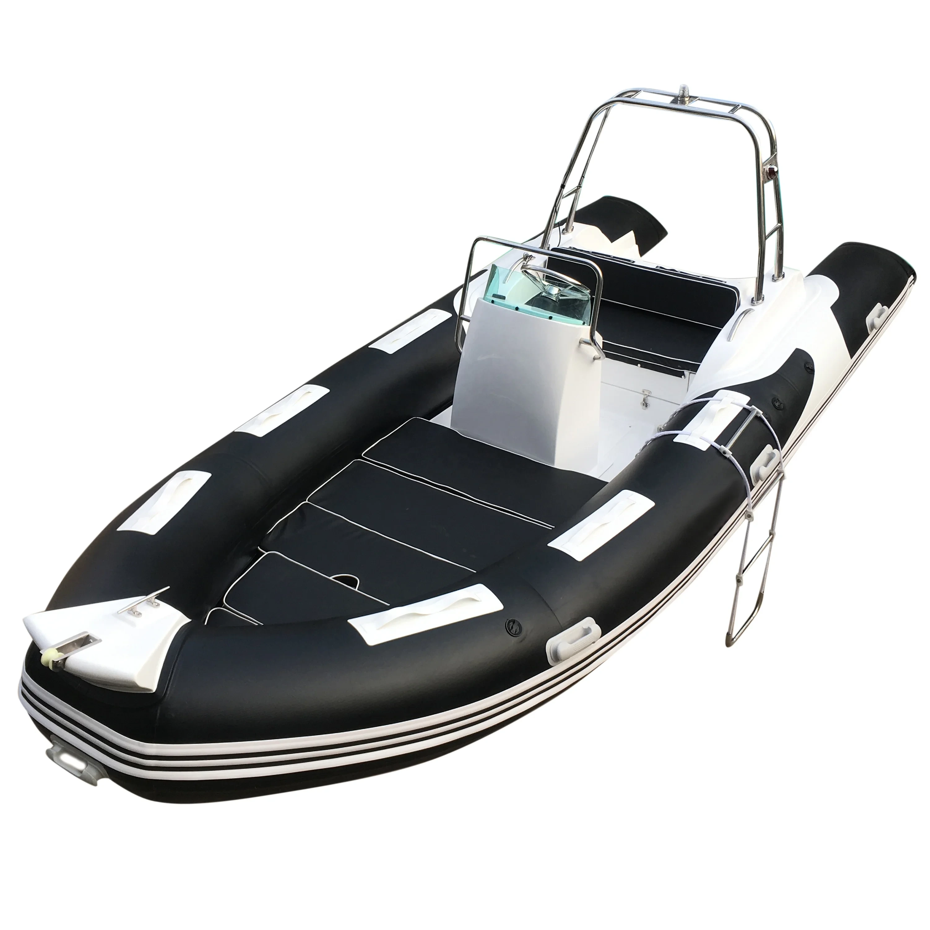 Goboat Rib520 5.2m 17ft Goethe Front Console New Design Dinghy With Outboard Engine Rigid Inflatable Boats Fiberglass Hull Sale 1