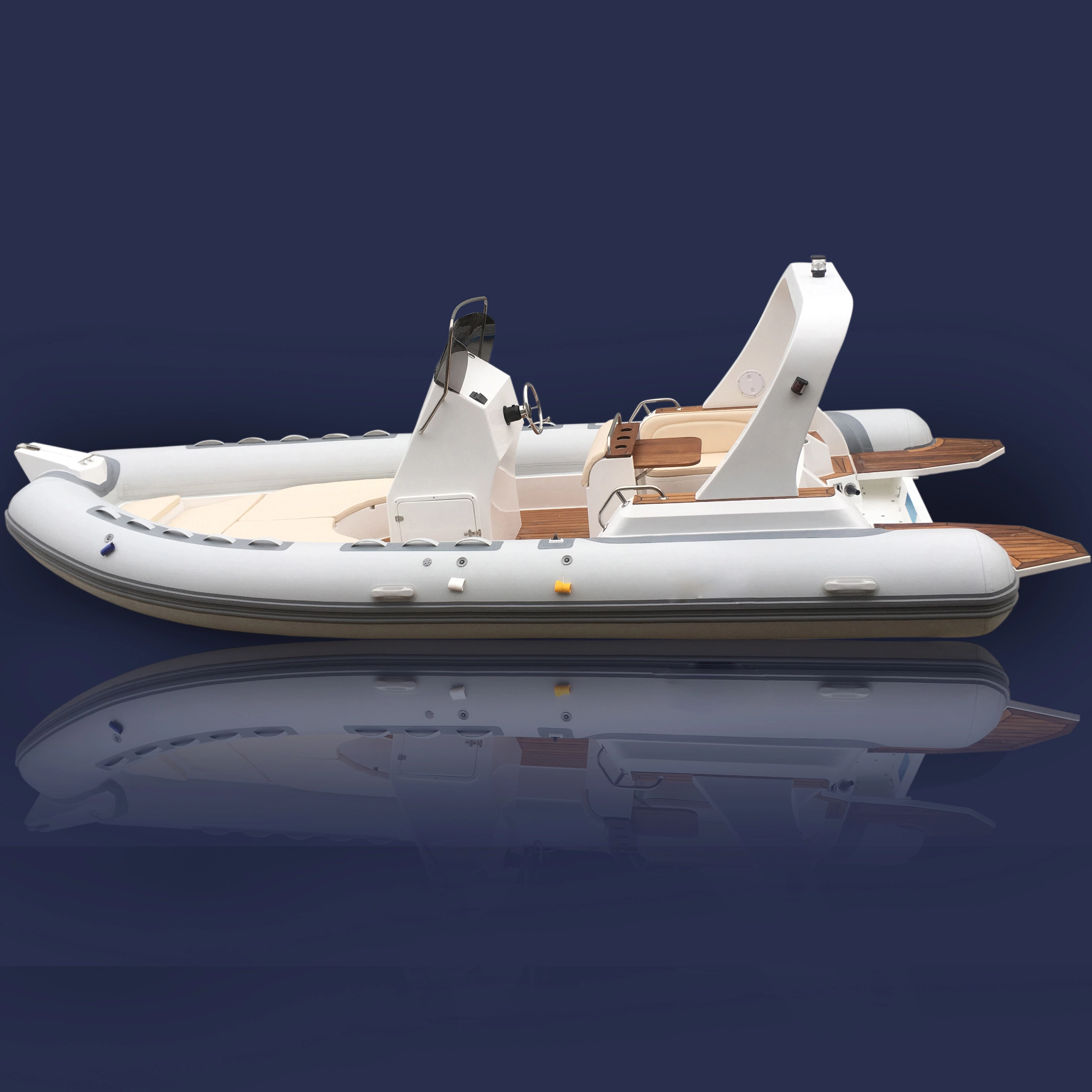 Goboat Rib680 6.8m 22.5ft Goethe 6.8m Luxury Semi Rigid Boat Fiberglass Rib Yacht Large Inflatable Boat For Sale Rib680b 1