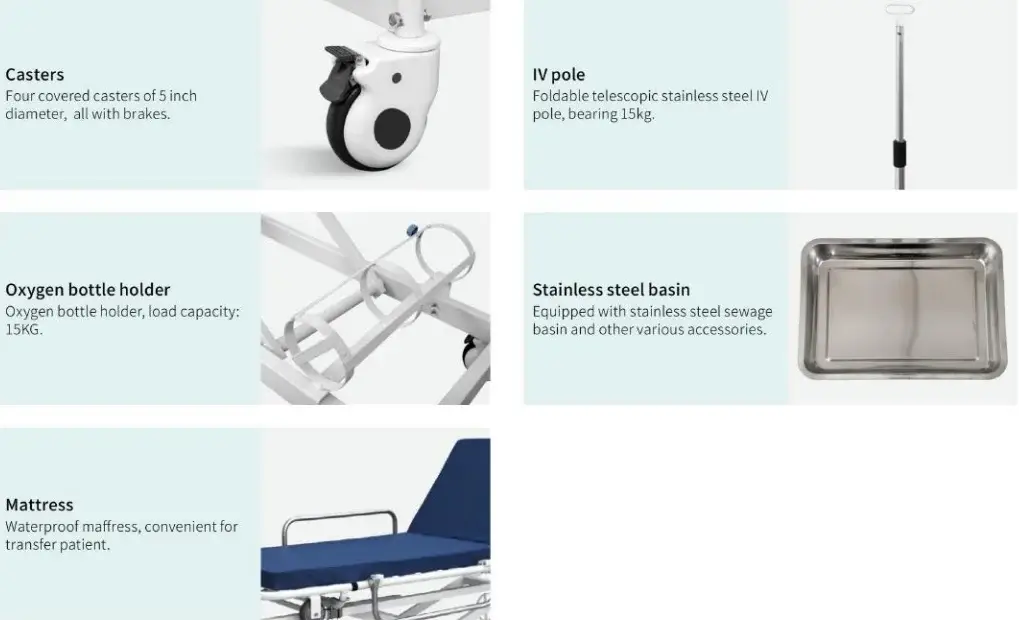 Hospital Equipment Supplier 1950x650x(620-950)mm Contemporaryfactory 5
