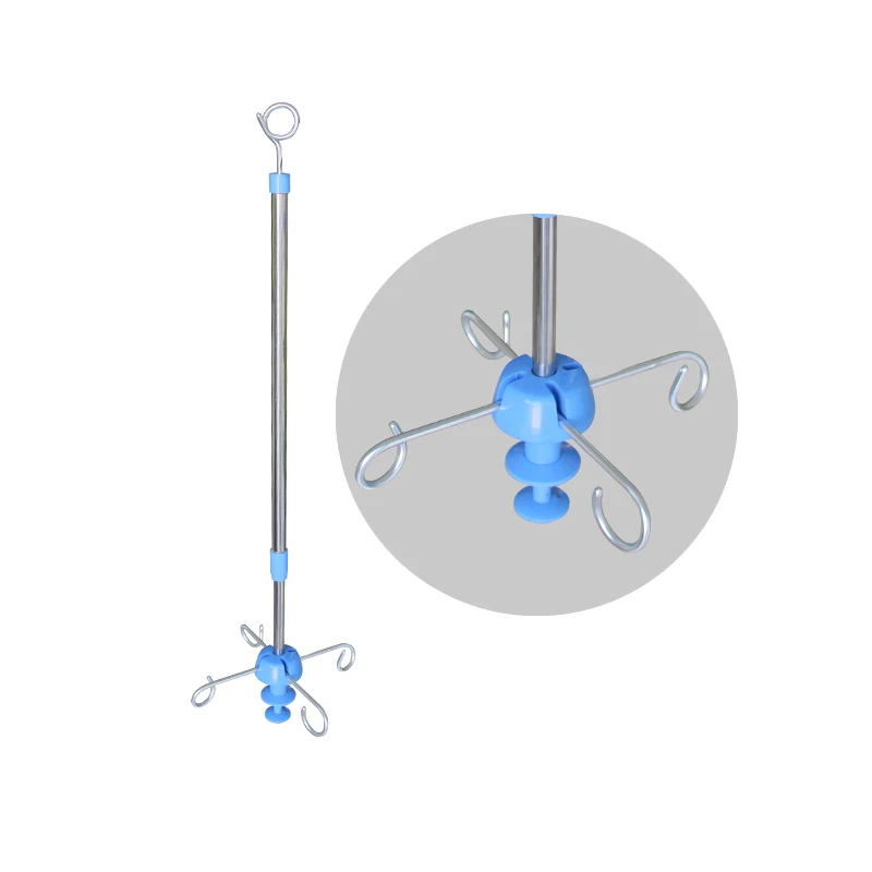 Model RC-DA9 Stainless Steel Medical Hospital Bed Infusion 1 Hook Ceiling Mounted Iv Pole Iv Drip Stand 2
