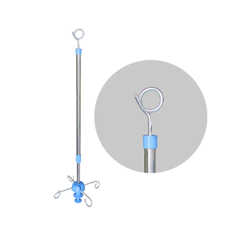 Model RC-DA9 Stainless Steel Medical Hospital Bed Infusion 1 Hook Ceiling Mounted Iv Pole Iv Drip Stand 3