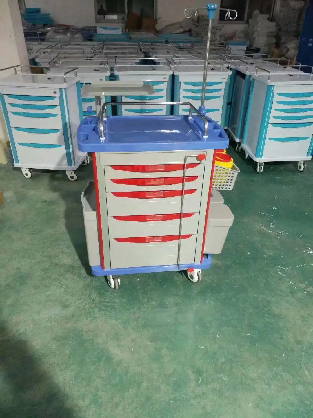 Model RCZA03-A  Hospital Luxuious Crush Cart Ambulance Emergency Stretcher Trolley 7