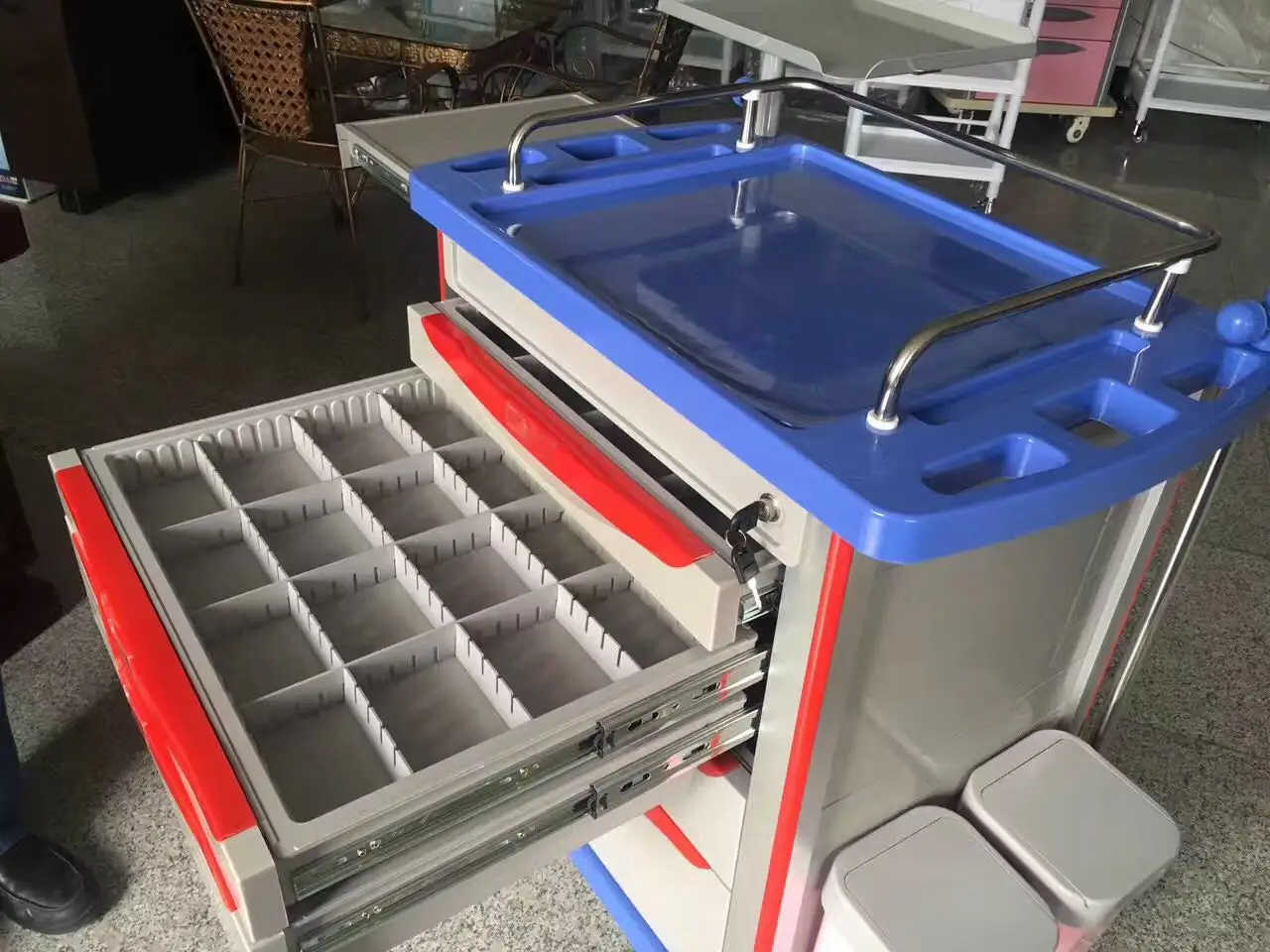 Model RCZA03-A  Hospital Luxuious Crush Cart Ambulance Emergency Stretcher Trolley 5