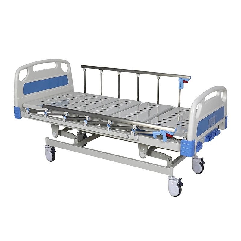 Lit médical d'hôpital manuel à trois manivelles modèle RC-MB07 2