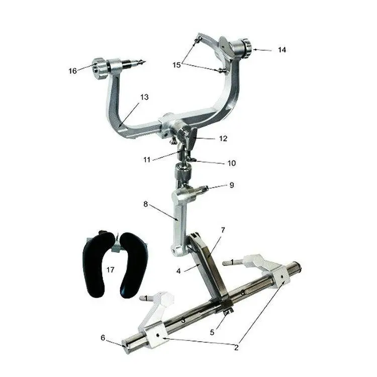 Model RC-A003 304 Thép không gỉ Bệnh viện Đầu phẫu thuật Khung Hoạt động Phụ kiện Bàn OT 1