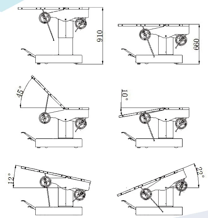 Mesa Obstétrica Operativa Ginecológica Manual Modelo RC-GET99 5