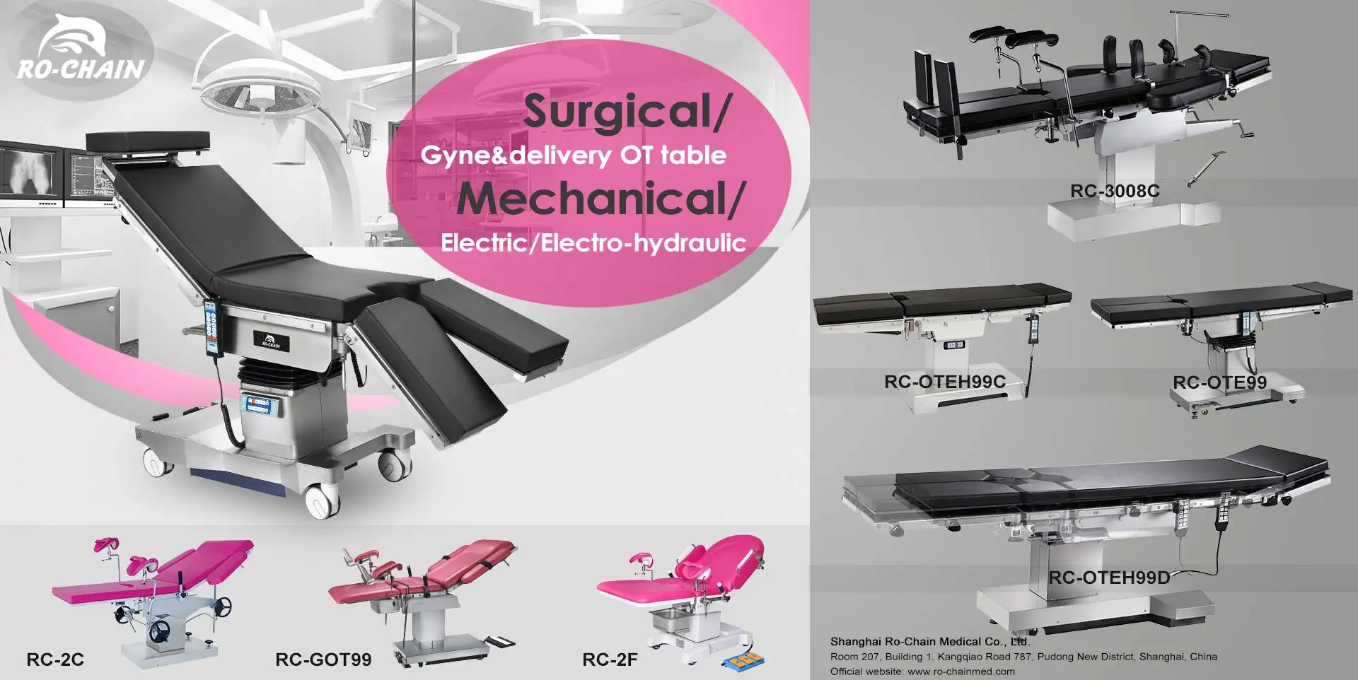Modèle RC-3006B La table d'opération hydraulique manuelle chirurgicale la plus basique 6