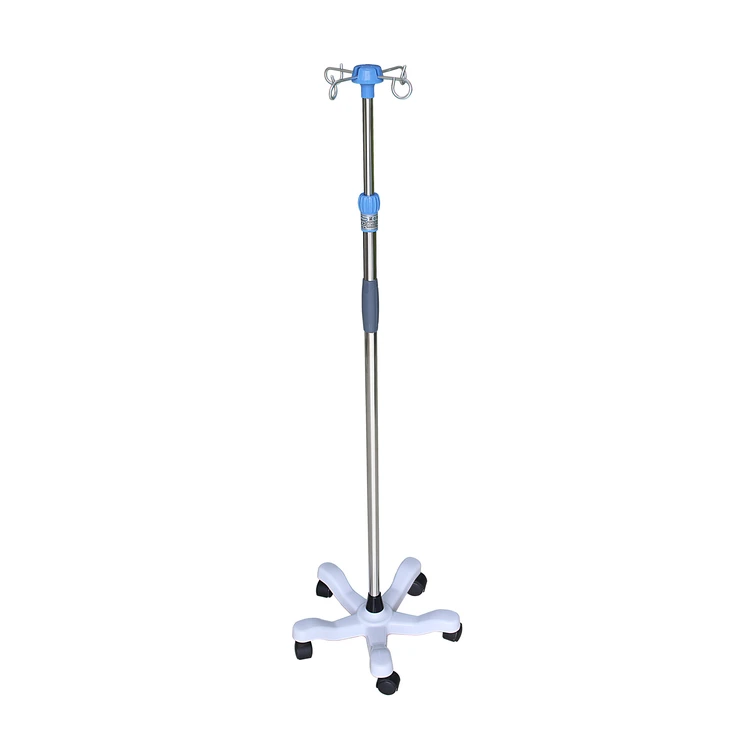 Model RC-L05-3 High Quality Medical Infusion 4 Leg Stainless Steel Iv Pole Iv Drip Stand With Good Sideways 1