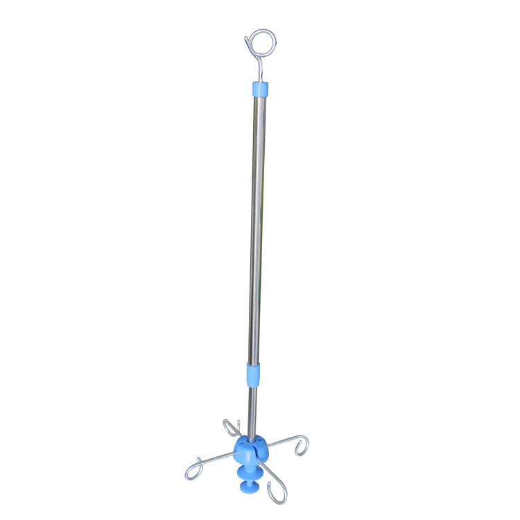 Modèle RC-DA9 lit d'hôpital médical en acier inoxydable, support d'égouttement IV monté au plafond avec 1 crochet pour perfusion 1