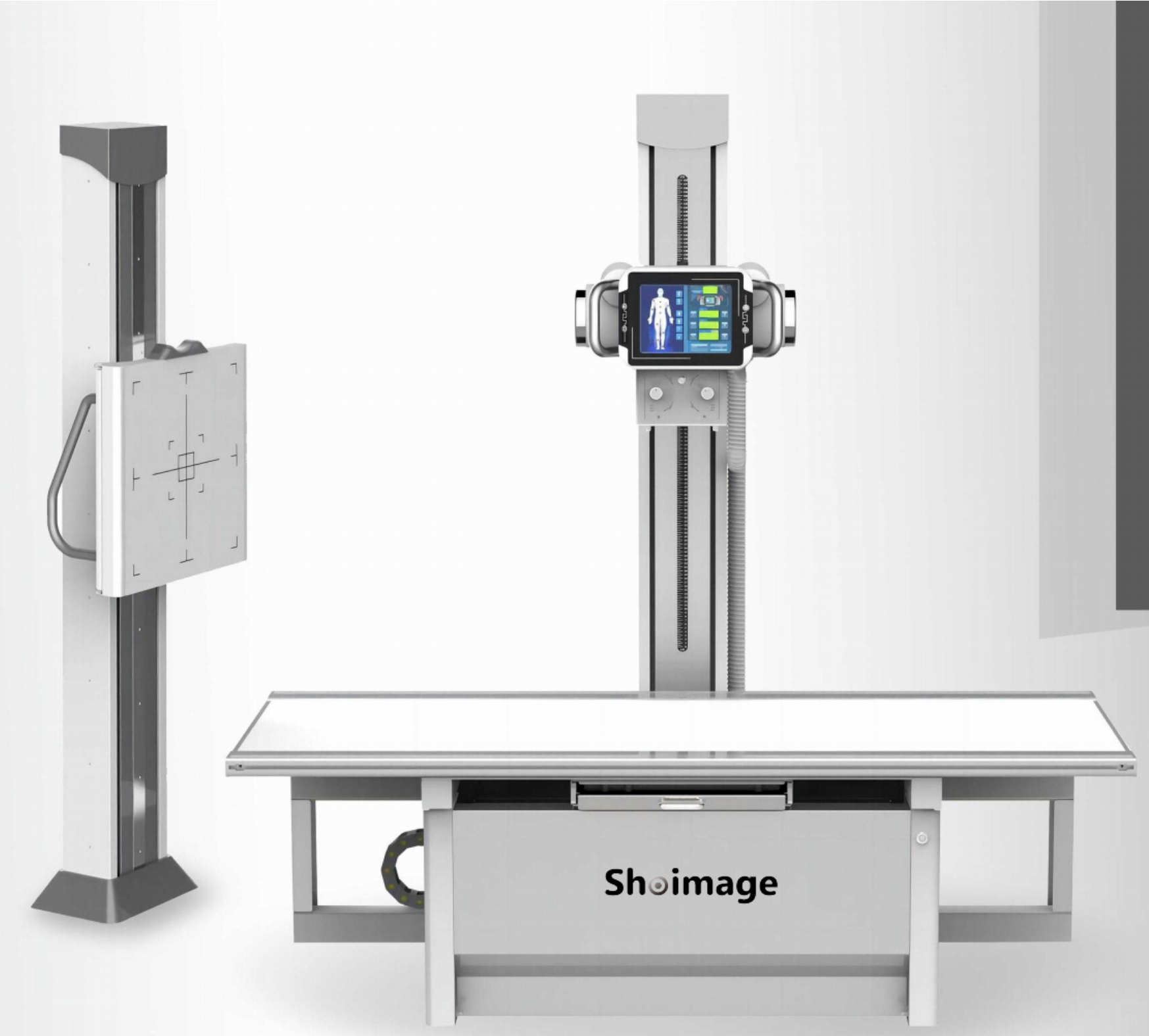 Máquina de rayos X digital Shoimage de doble columna montada en el suelo Modelo SHO-DDX04 Vídeo
