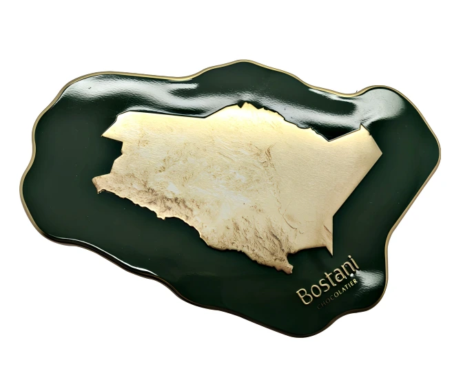 Chumboon package 
 Customized map shape tin can 1