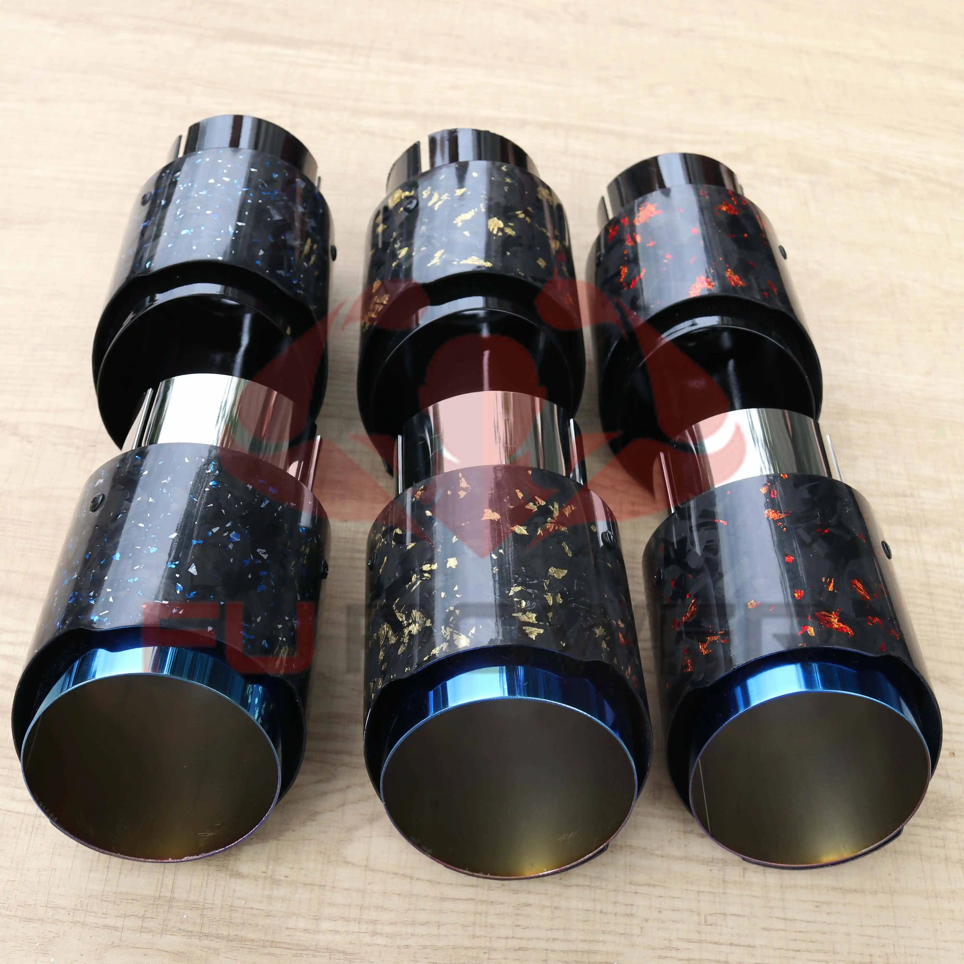 Universal 3inch Exhaust Carbon Single Tips 1