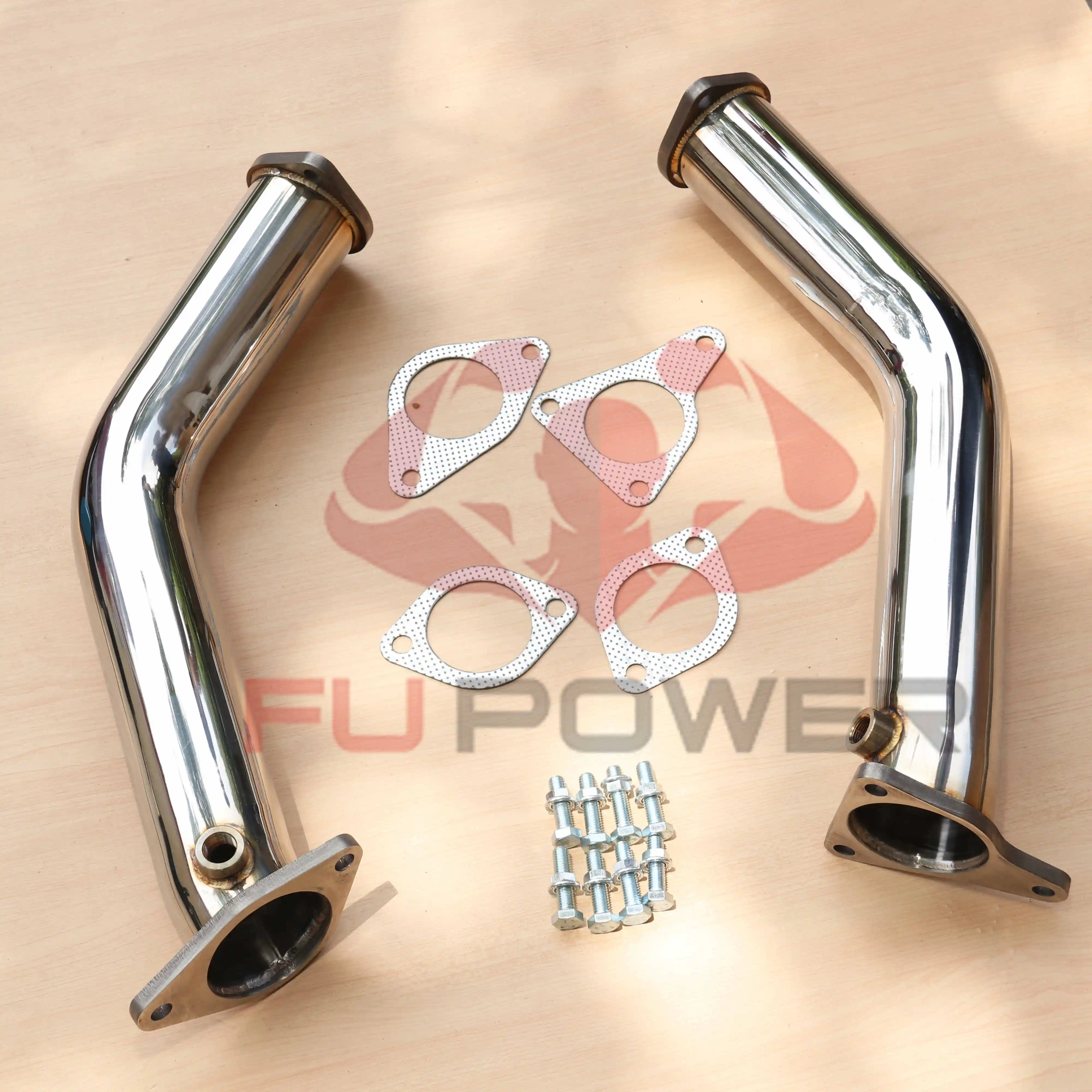 Downpipes inferiores de aço inoxidável 2,5 - Infiniti Q50/Q60 3.0t Premium/esporte vermelho RS400 VR30DDTT 1