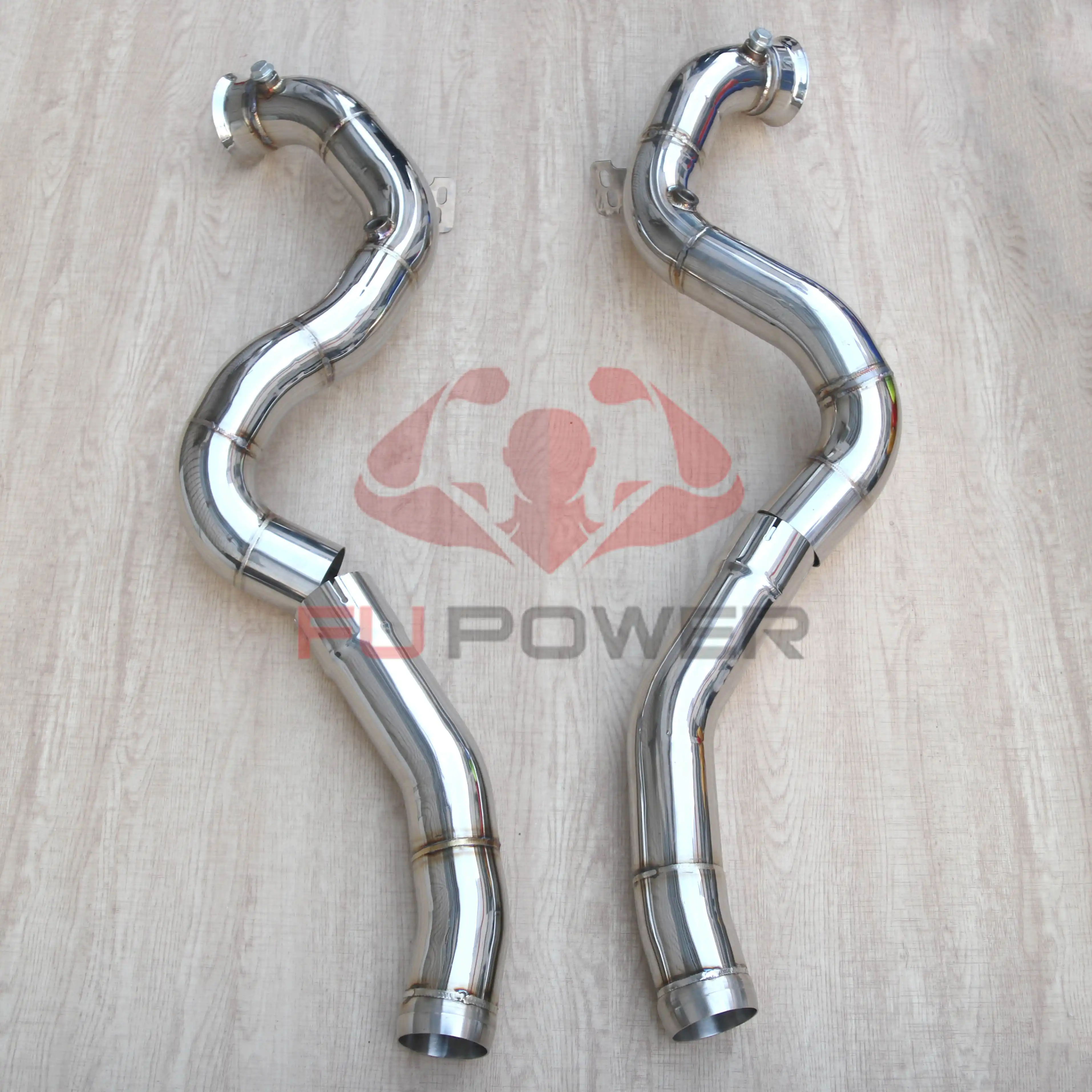 ベンツ AMG W205 C63 用パフォーマンス縦樋 車の排気システム用縦樋キット 1