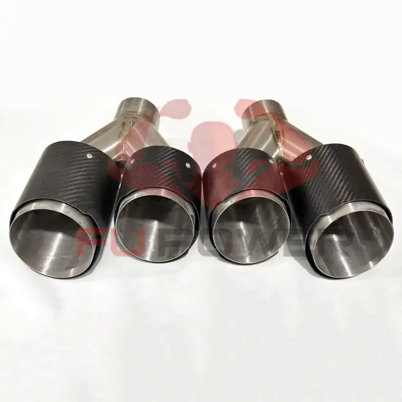 Carbonfaser-Doppelauspuffspitzen-Schalldämpfer-Endrohr für BMW 1