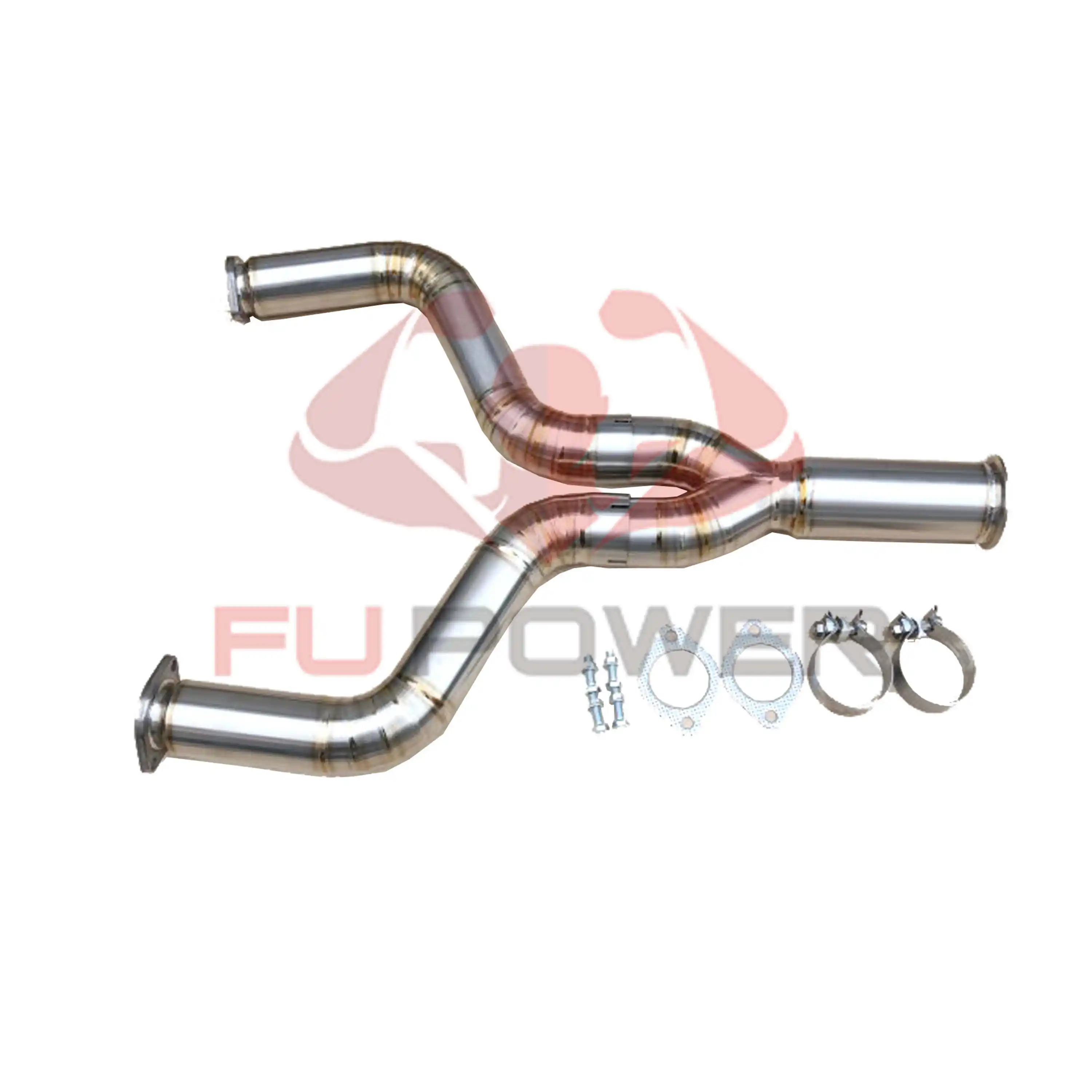3 350Z 2009+ VQ37VHR Z34 2012+ 370Z Titanium Mid Y Pipe Exhaust for Nissan 350Z 370Z Muffler Exhaust 1