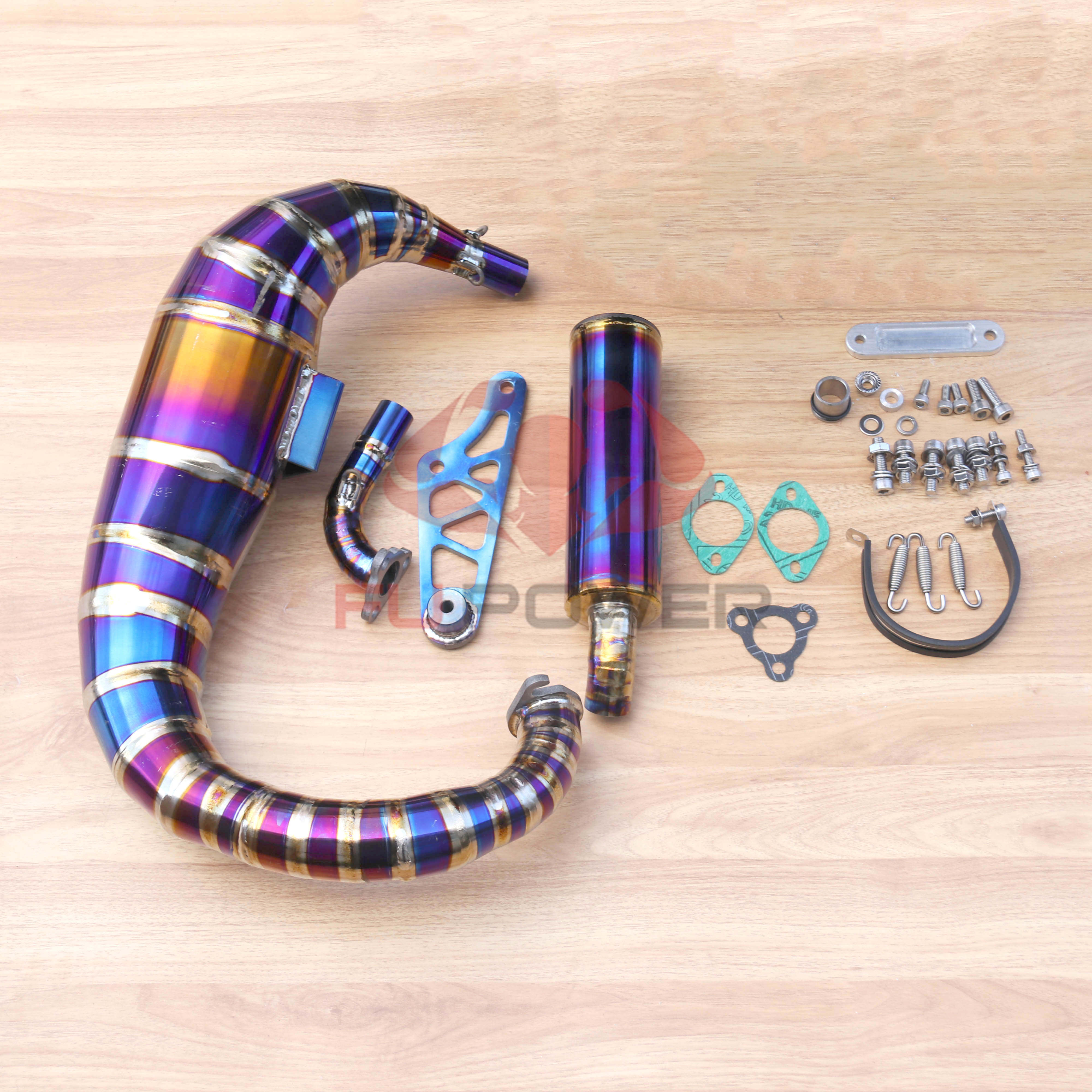 Custom motorcycle titanium cone pipe and exhaust muffler pipe