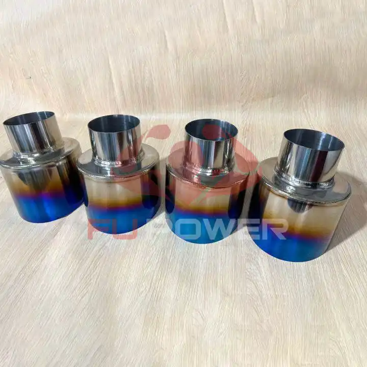 Burnt Titanium Exhaust Tips For BMW nissan JDM 1