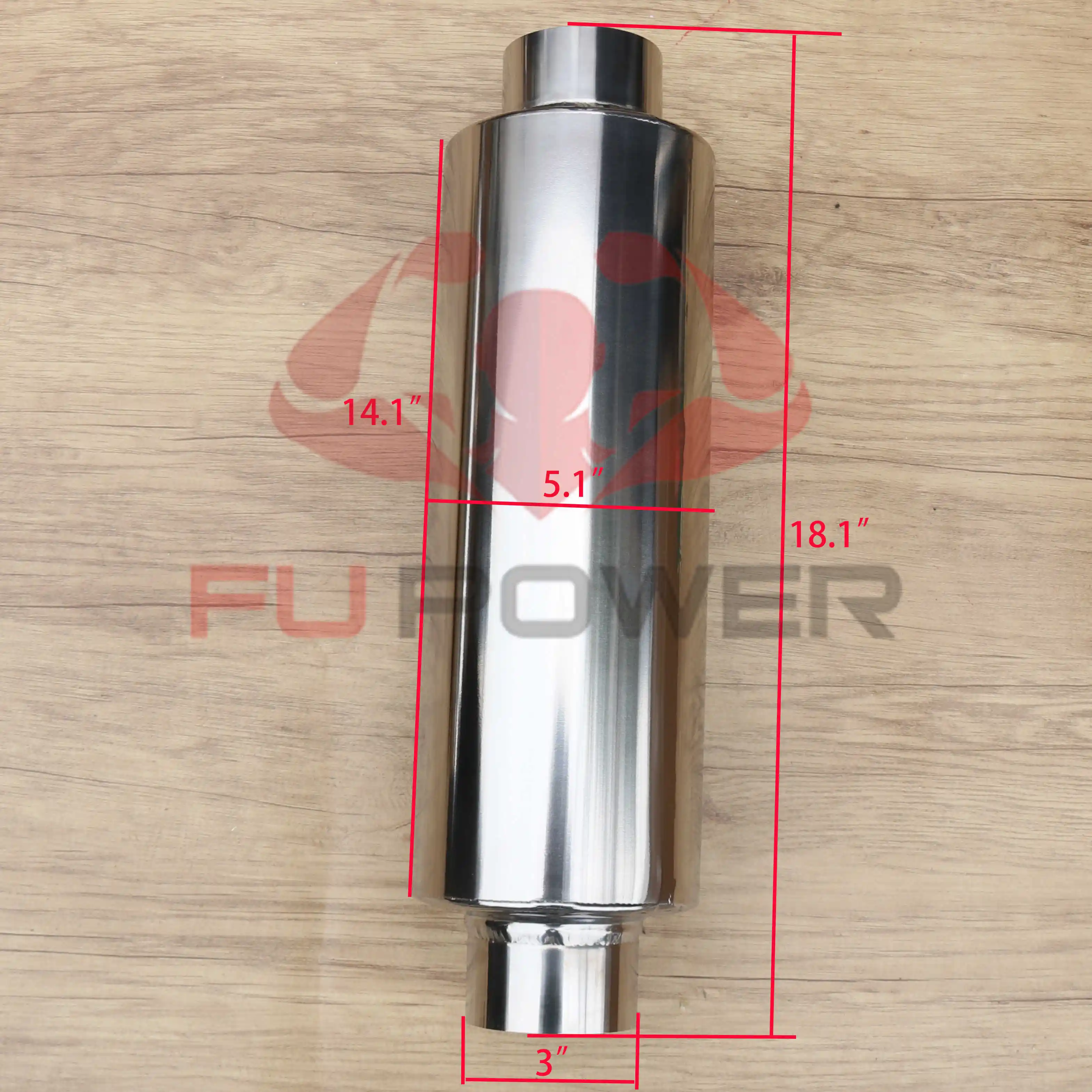 Performance Universal Exhaust Muffler Custom made Titanium Round Muffler For Car Exhaust 1