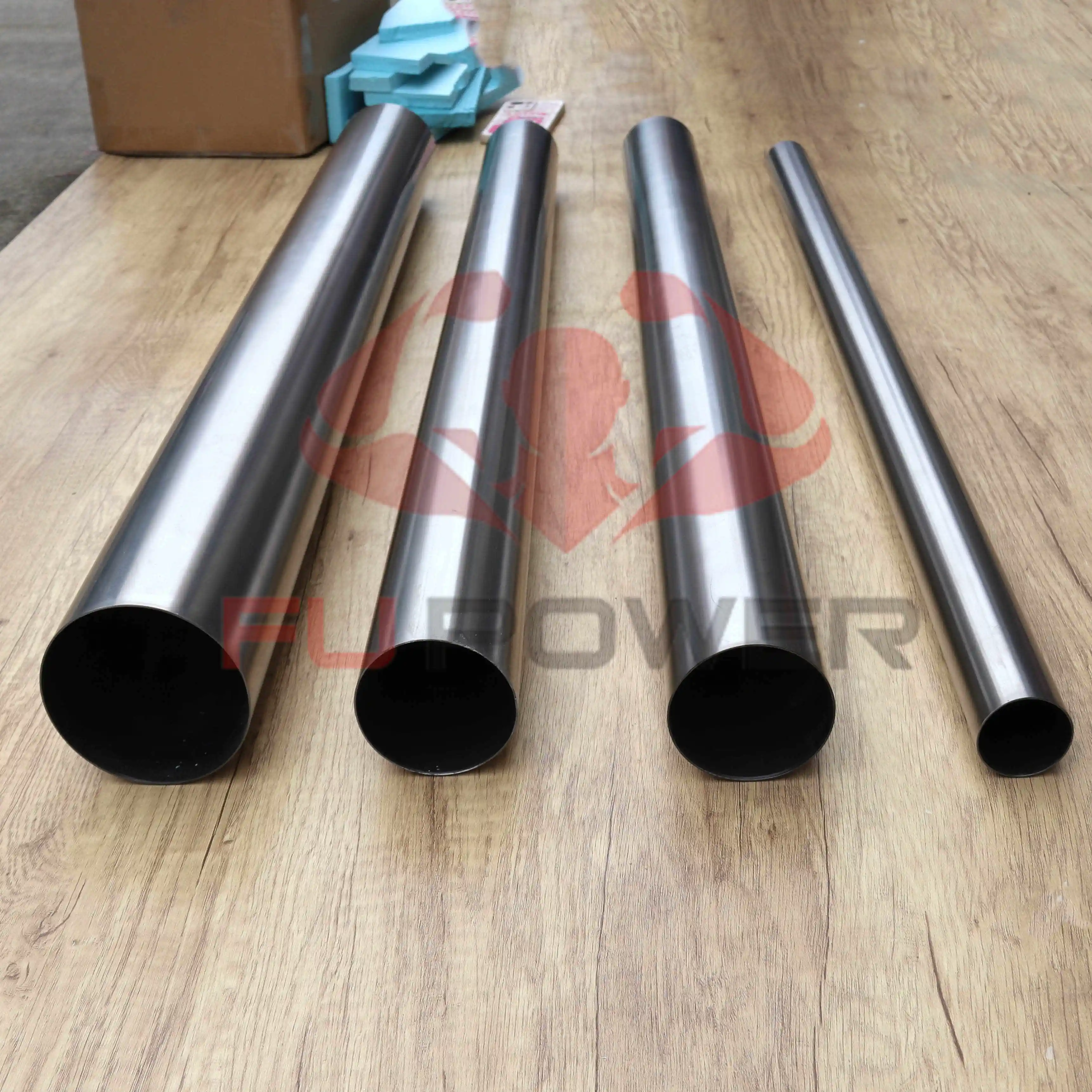Custom 1.0 mm/1.2mm Wall Titanium Straights Pipe brushed/polished/baking blue 1meter long 1