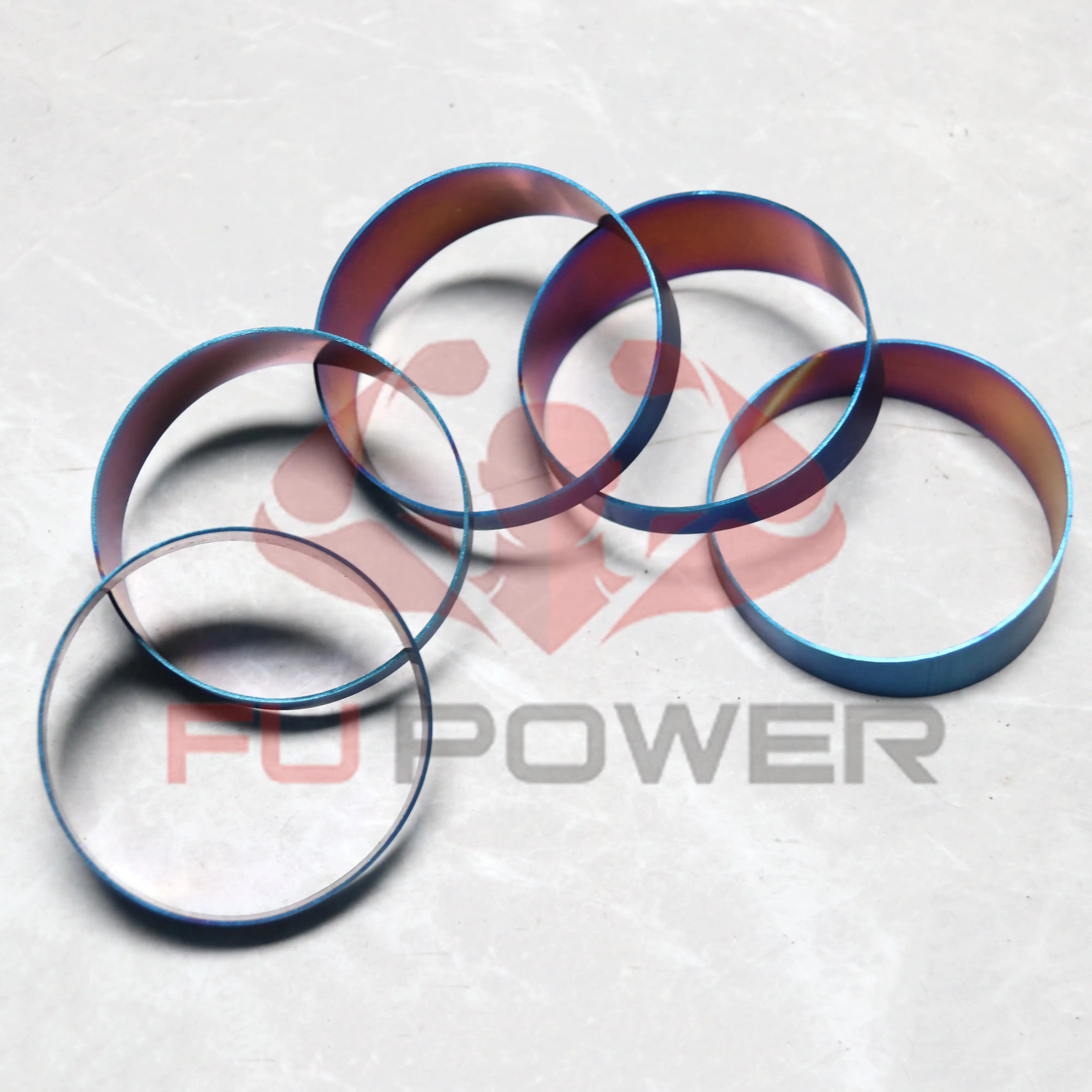 Titanium 1.75 3 3.5 4 5 1.0mm/1.2mm thickness Pie Cuts 1.5D Radius Blue Colored (6pcs for 90* bend) 1