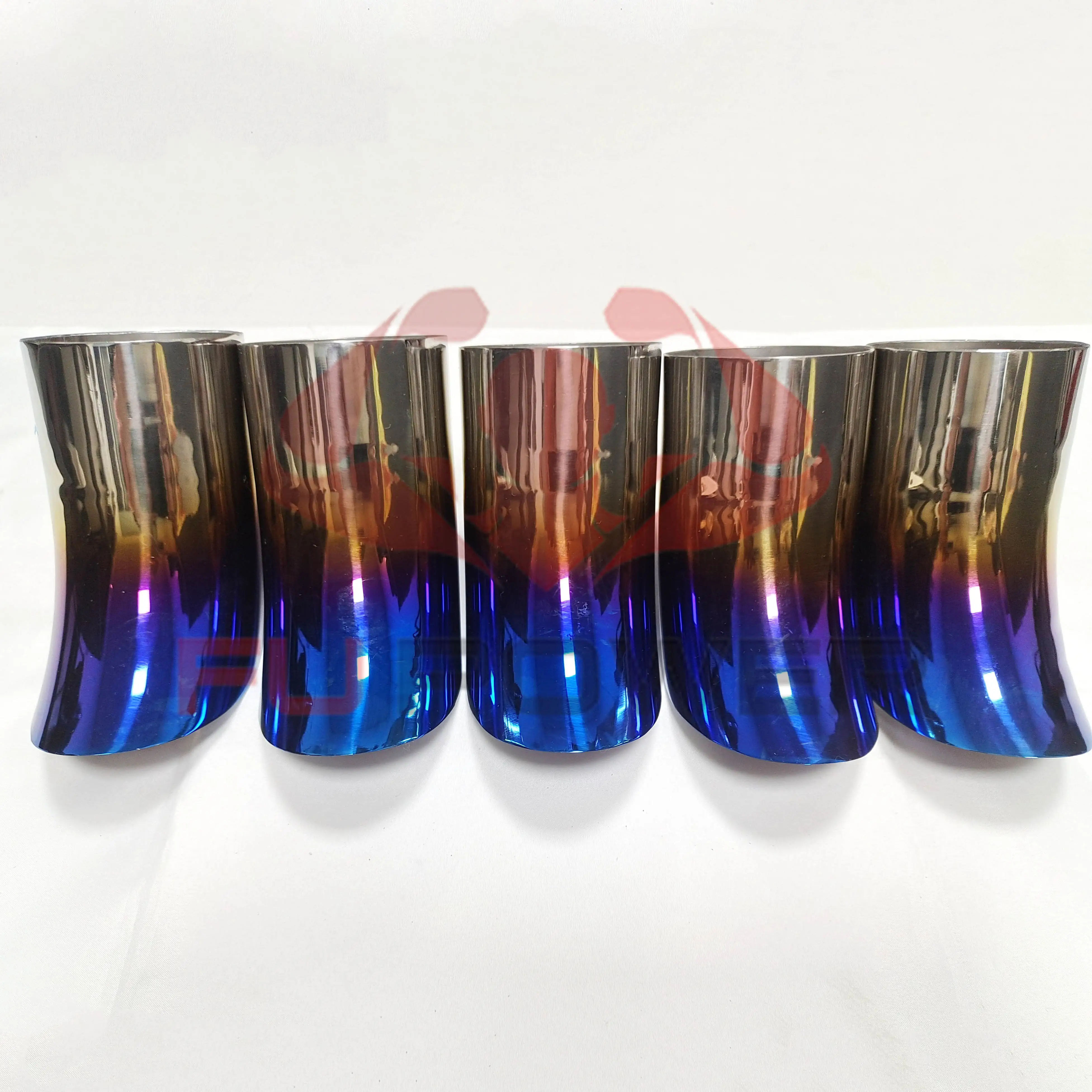 2 2.5 3 4 5 1.0mm/1.2mm diy lagosta azul queimado lágrima cortes cortes 1.5d titânio grau corte cotovelo lágrima gota pontas de escape 1