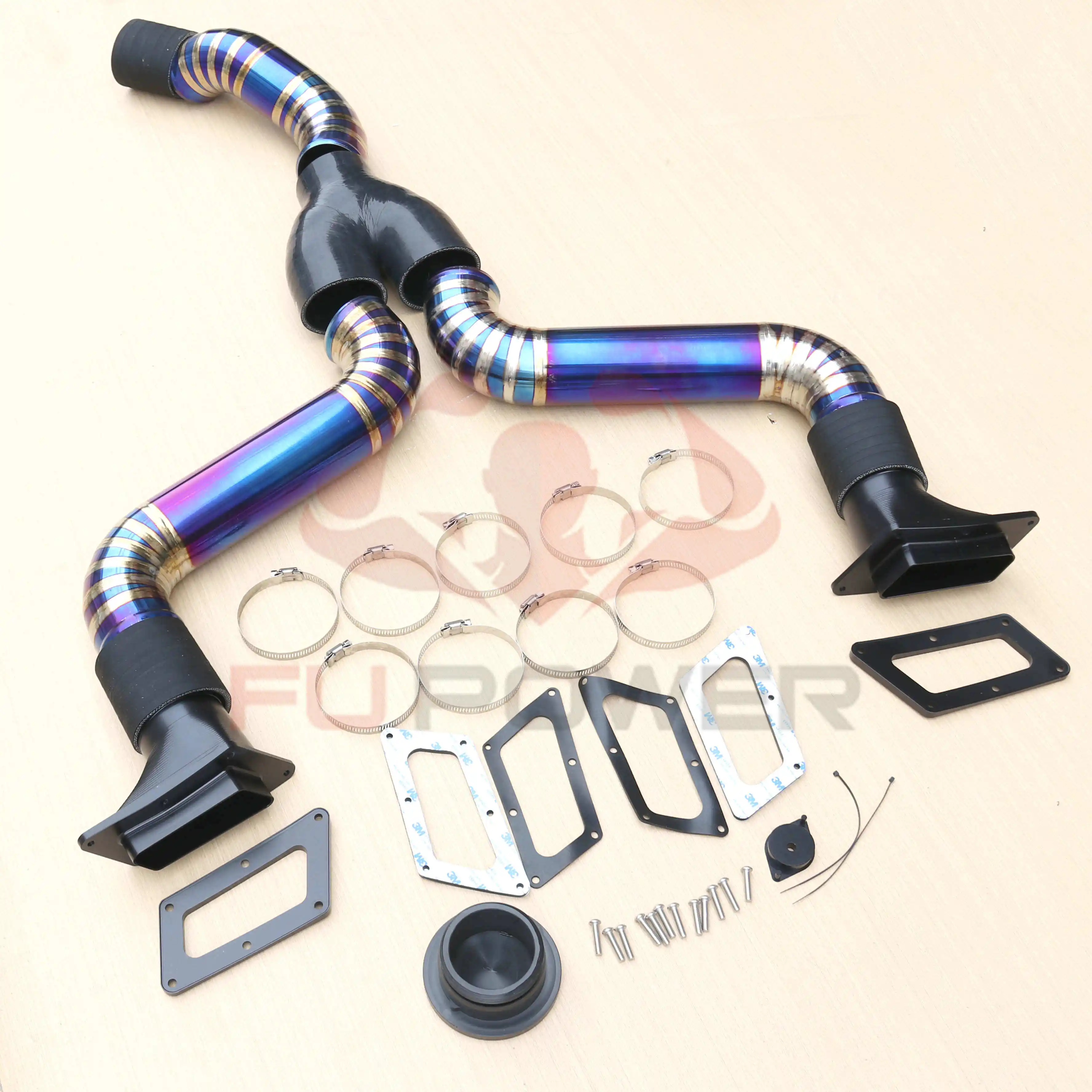 KIT D'ÉCHAPPEMENT ARRIÈRE DOUBLE Titane POUR SEA-DOO RXT/GTX RS15190-D 1