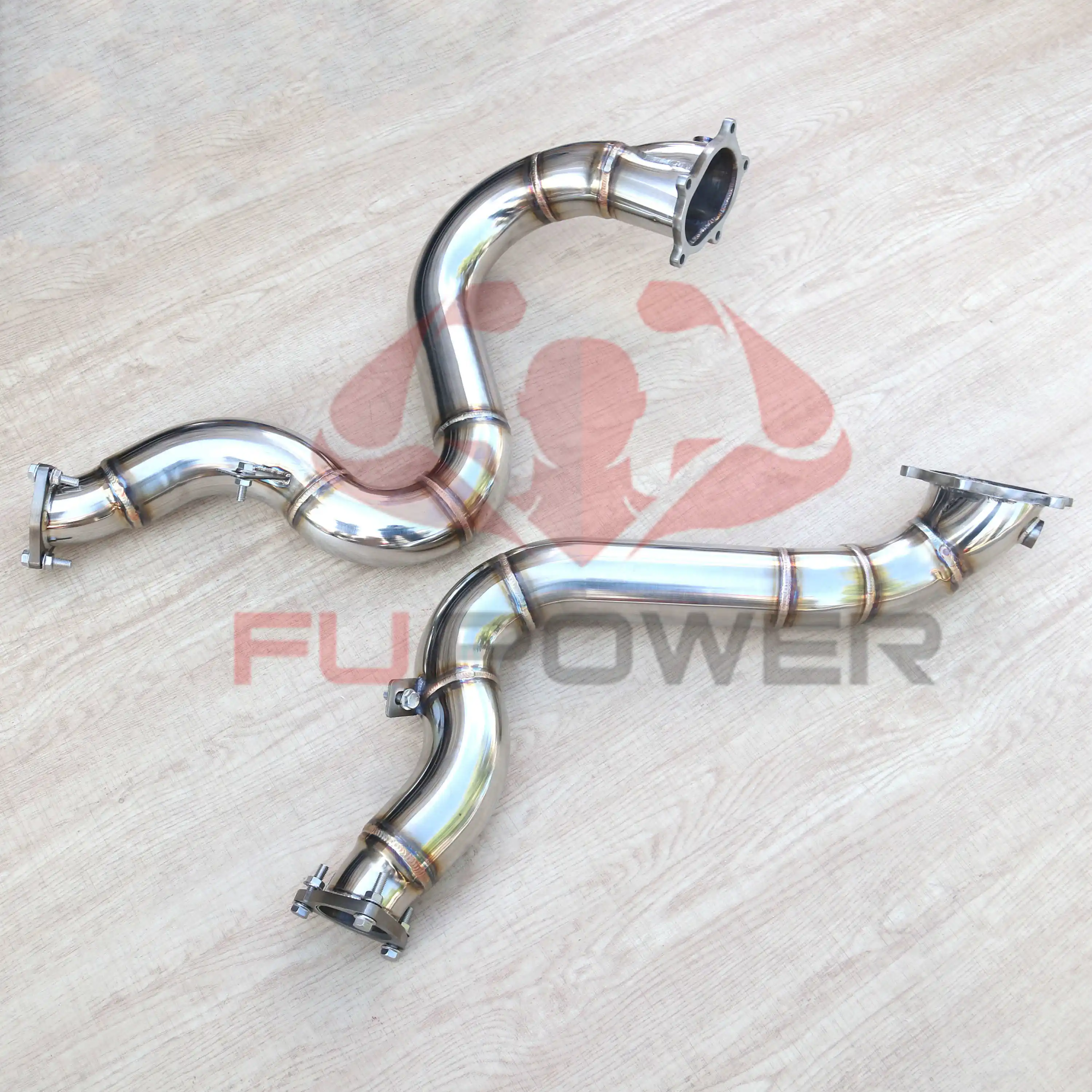 for AUDI RS6 RS7 2.5inch Stainless Steel Race High Flow Exhaust Downpipe 1