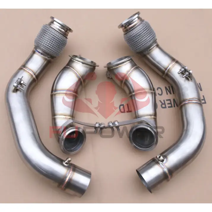 F95 F96 X5M X6M CATLESS RACE DOWNPIPES S63 2020-2022 1