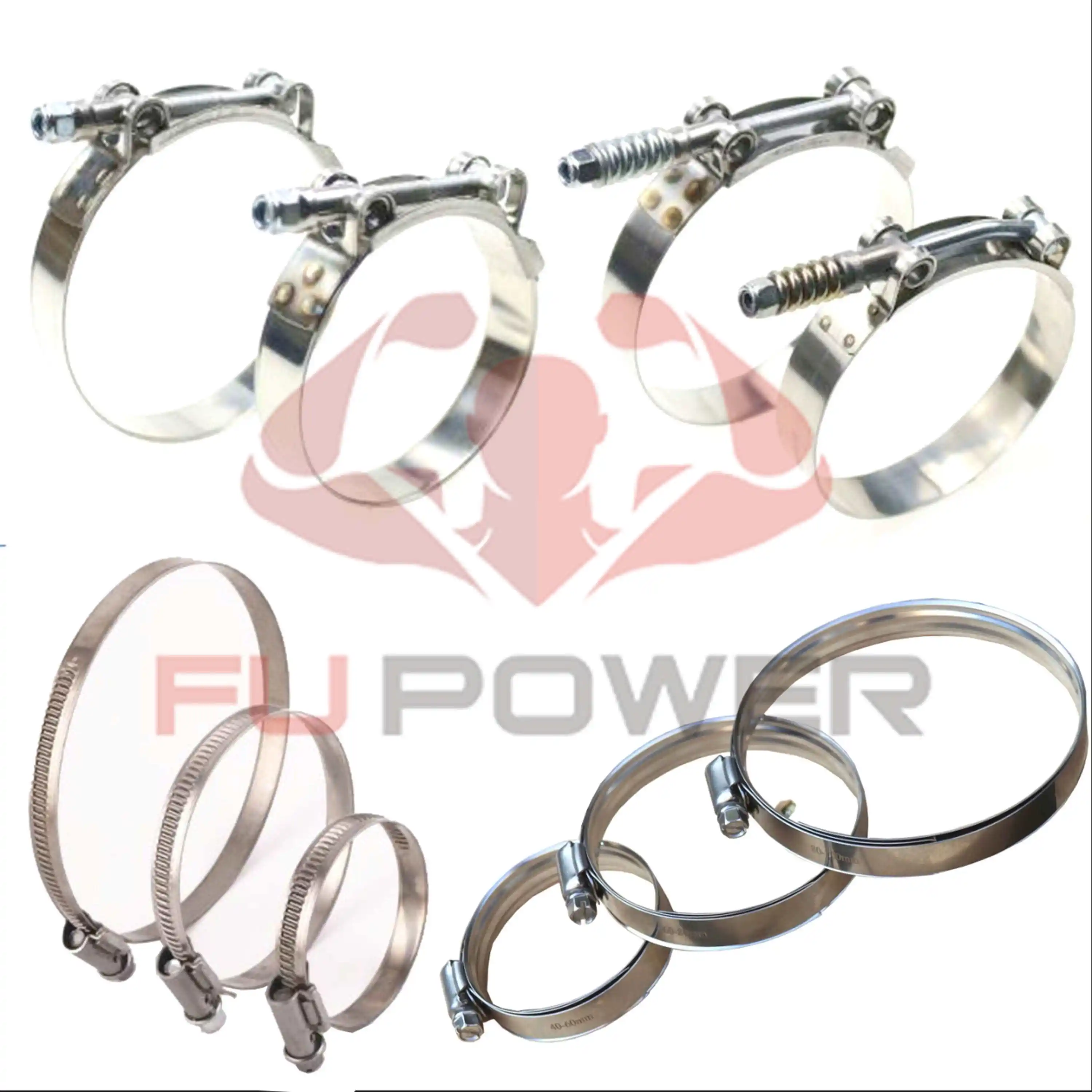 Custom SUS304 Sure Grip High Torque Protective Worm Gear/T bolt hose/T bolt HEAVY DUTY Constant Tension hose/German clamps 1