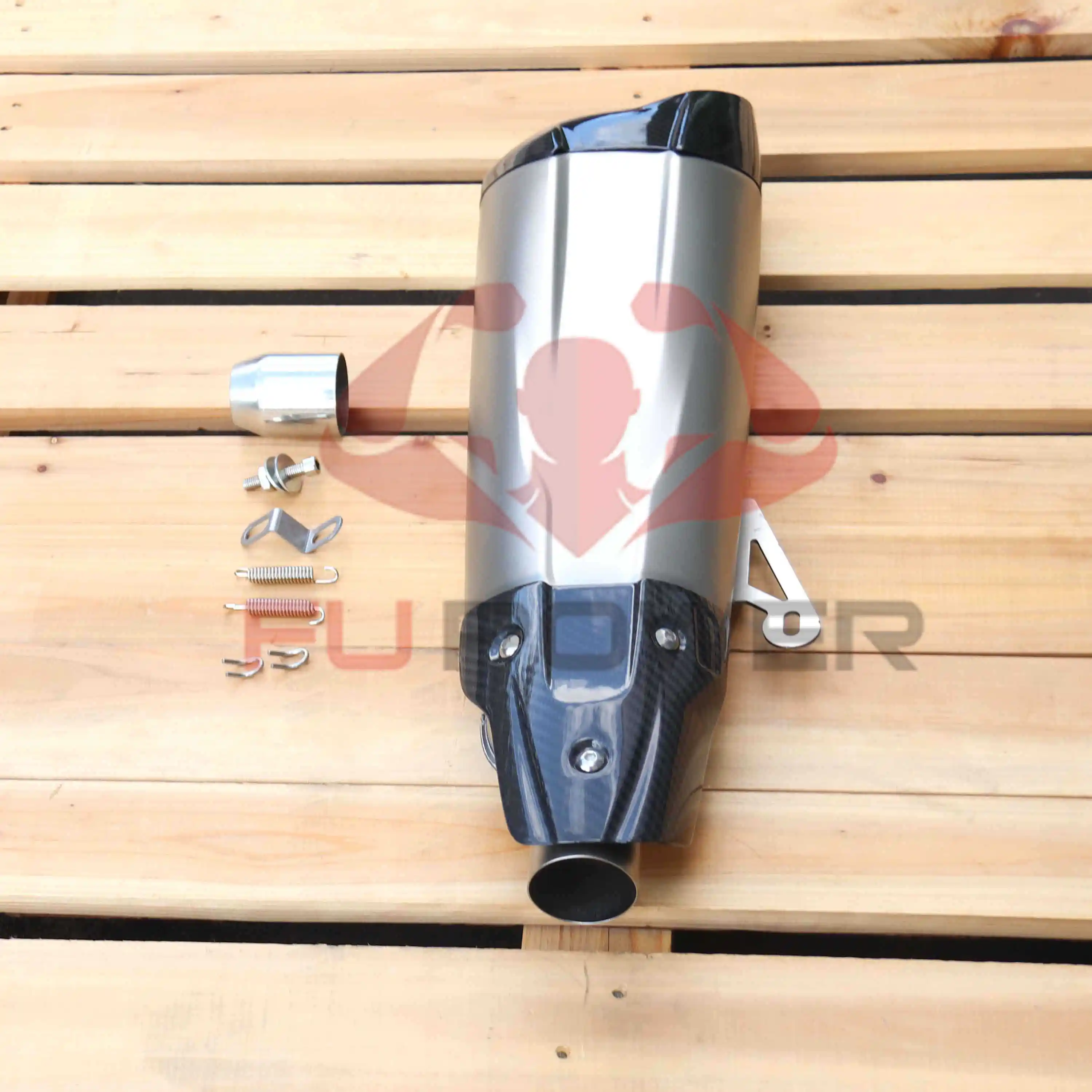 Universal sus304 exhaust muffler AKRAPOVIC style 1