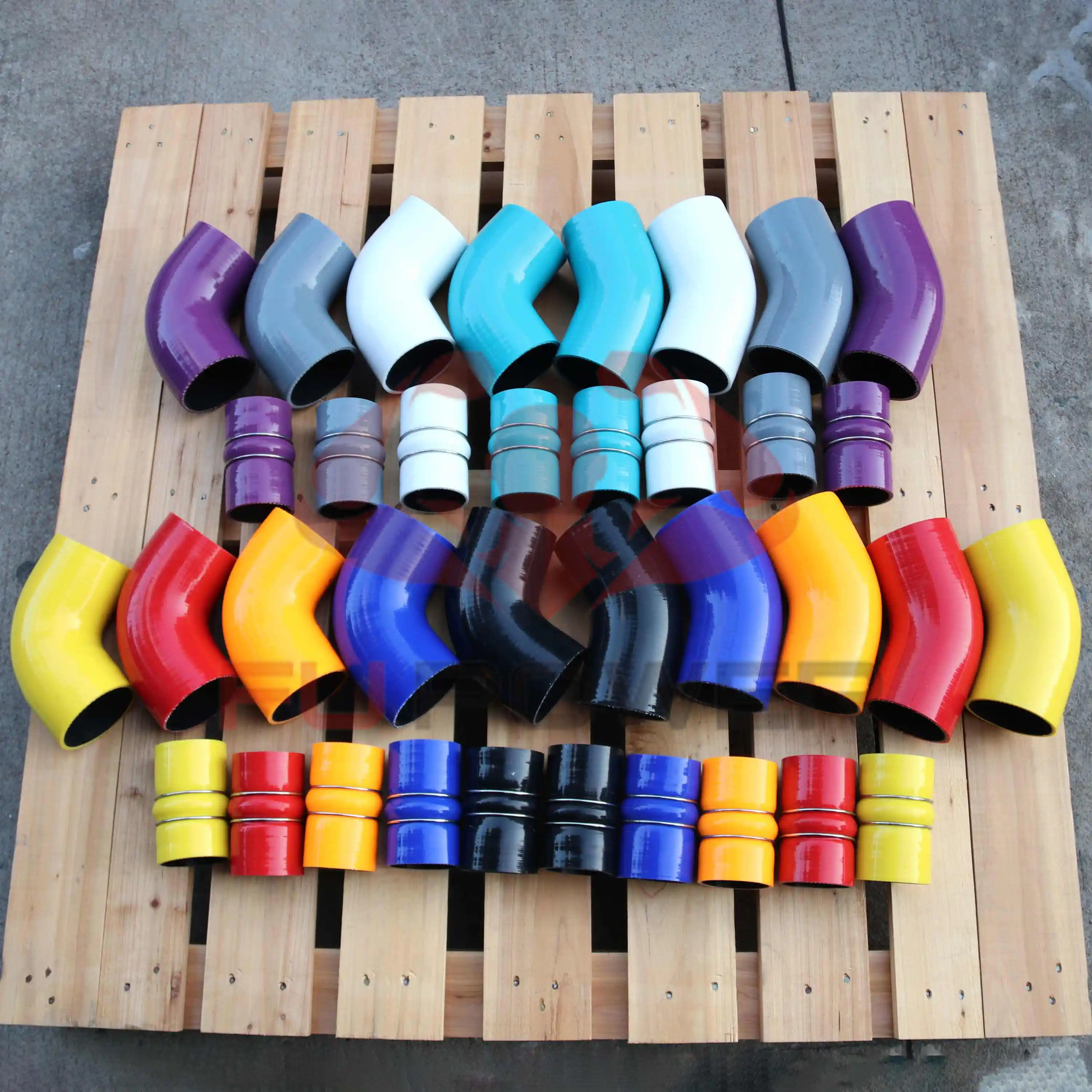 For 2005 GM Sierra 2500HD 8 Cyl 6.6 Liter Turbo INTERCOOLER PIPING SILICONE HOSE KIT 1