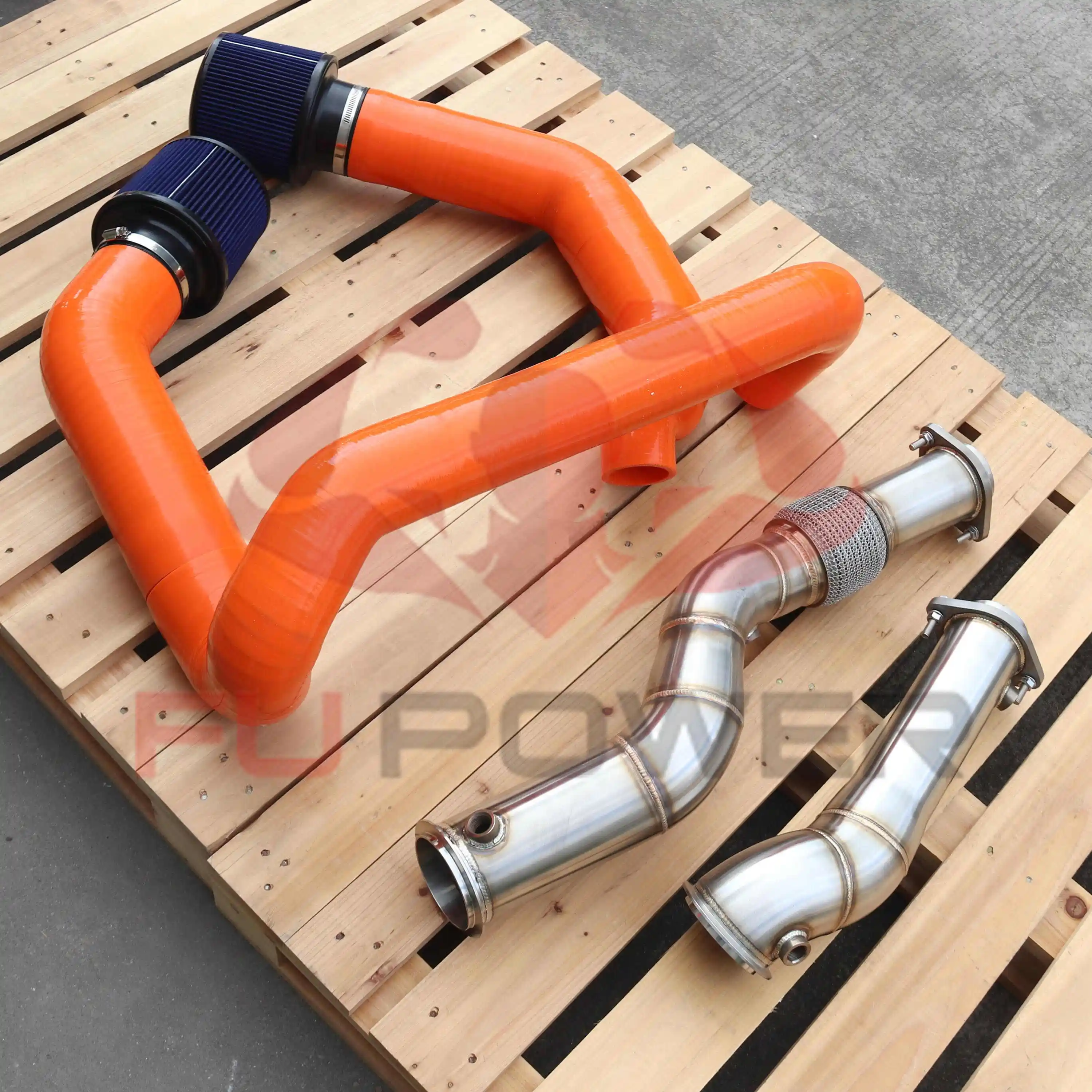 Kit de admisión de aire de montaje frontal de silicona para bajada de escape BMW M3 M4 G80 G82 G8X 1