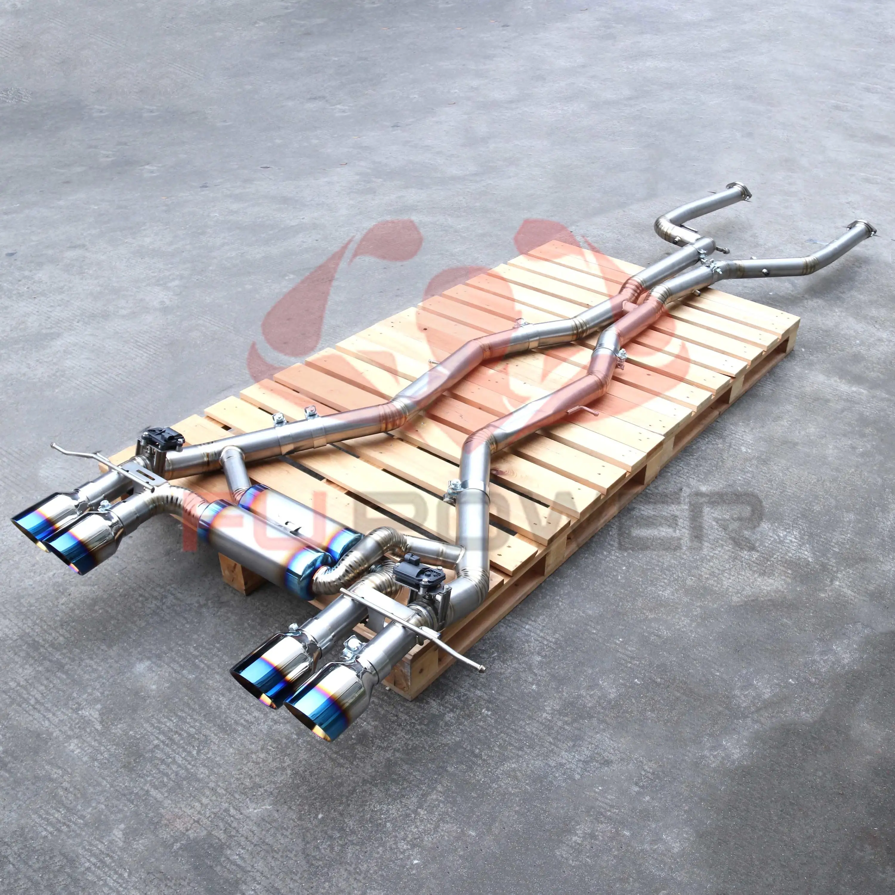 Sistema de escapamento de titânio catback de alto desempenho para BMW M3 M4 G80 G82 3.0T S58, tubo duplo 1