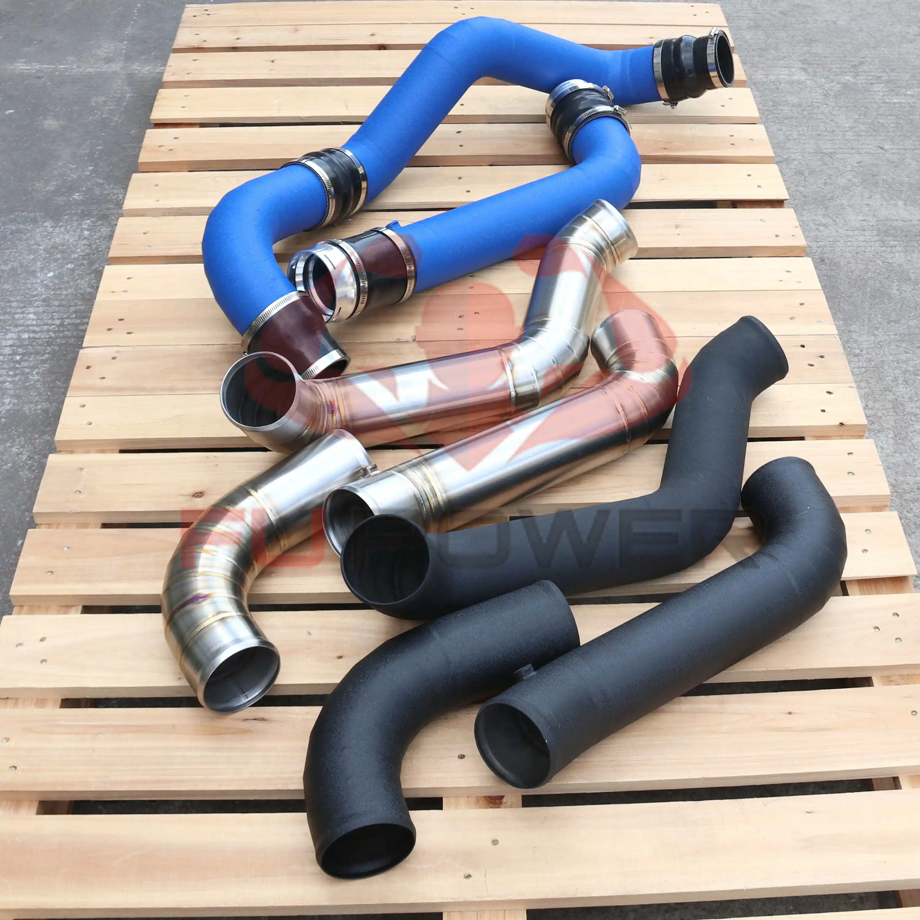 304 SS Intercooler Pipe Upgrade Kit 20-24 Chevy GMC 6.6L Duramax Diesel L5P 1