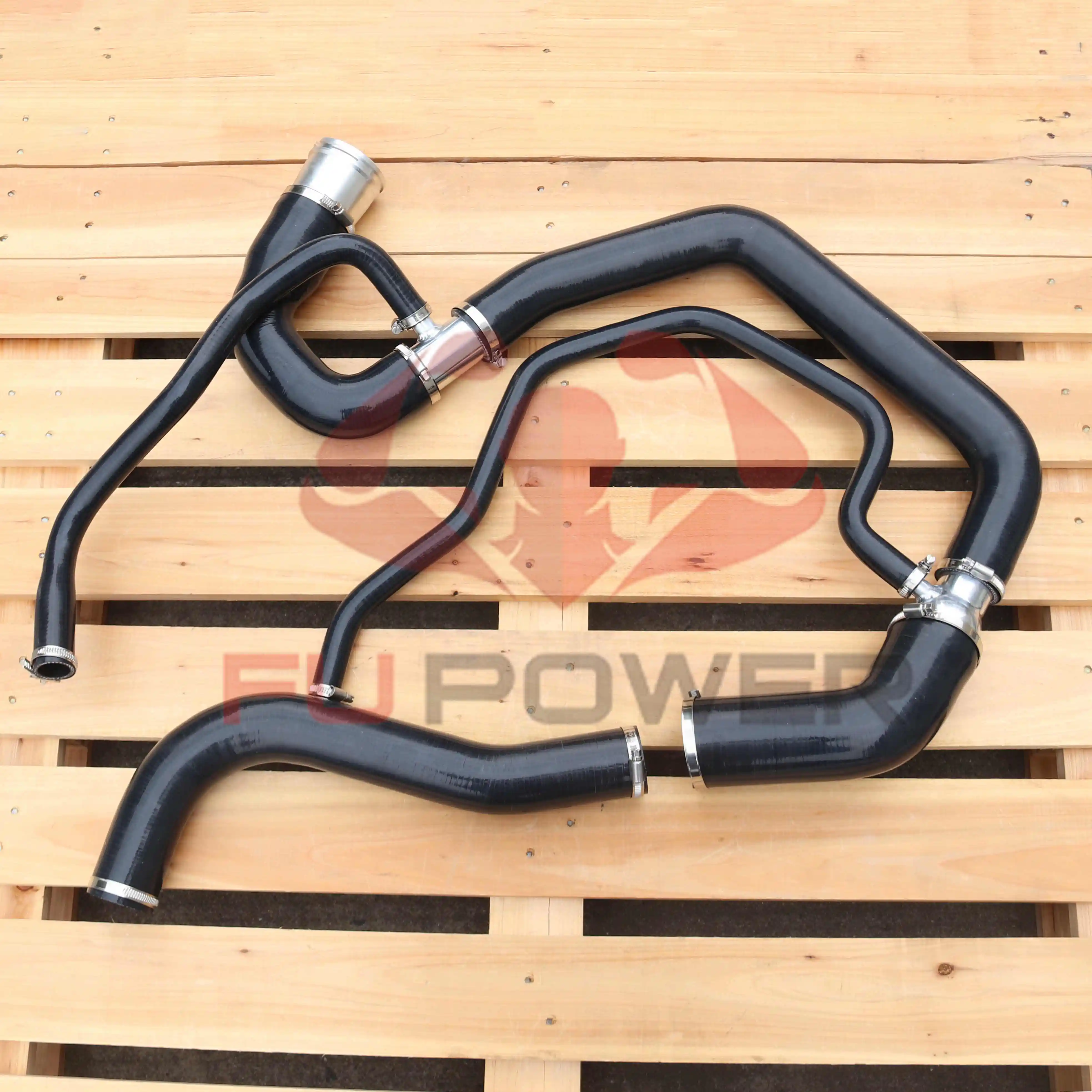 مجموعة خراطيم سائل التبريد العلوية والسفلية من السيليكون، لسيارات شيفروليه سيلفرادو وجي إم سي سييرا 2500 و3500 من جي إم سي ديوراماكس سعة 6.6 لتر، باللون الأسود 1