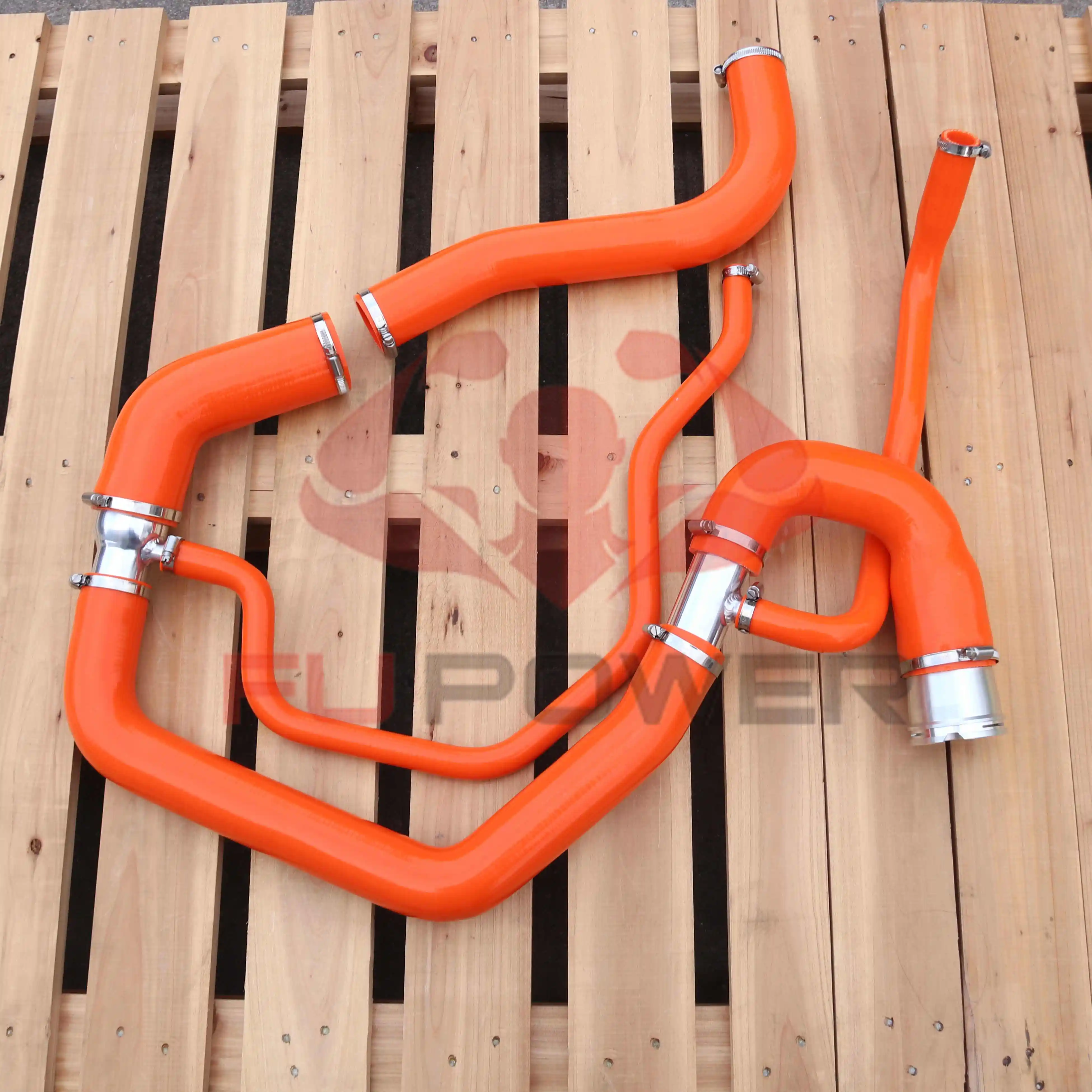 FOR Chevrolet Silverado 2500 3500 ORANGE SILICONE UPPER AND LOWER COOLANT HOSE KIT 06-10 1