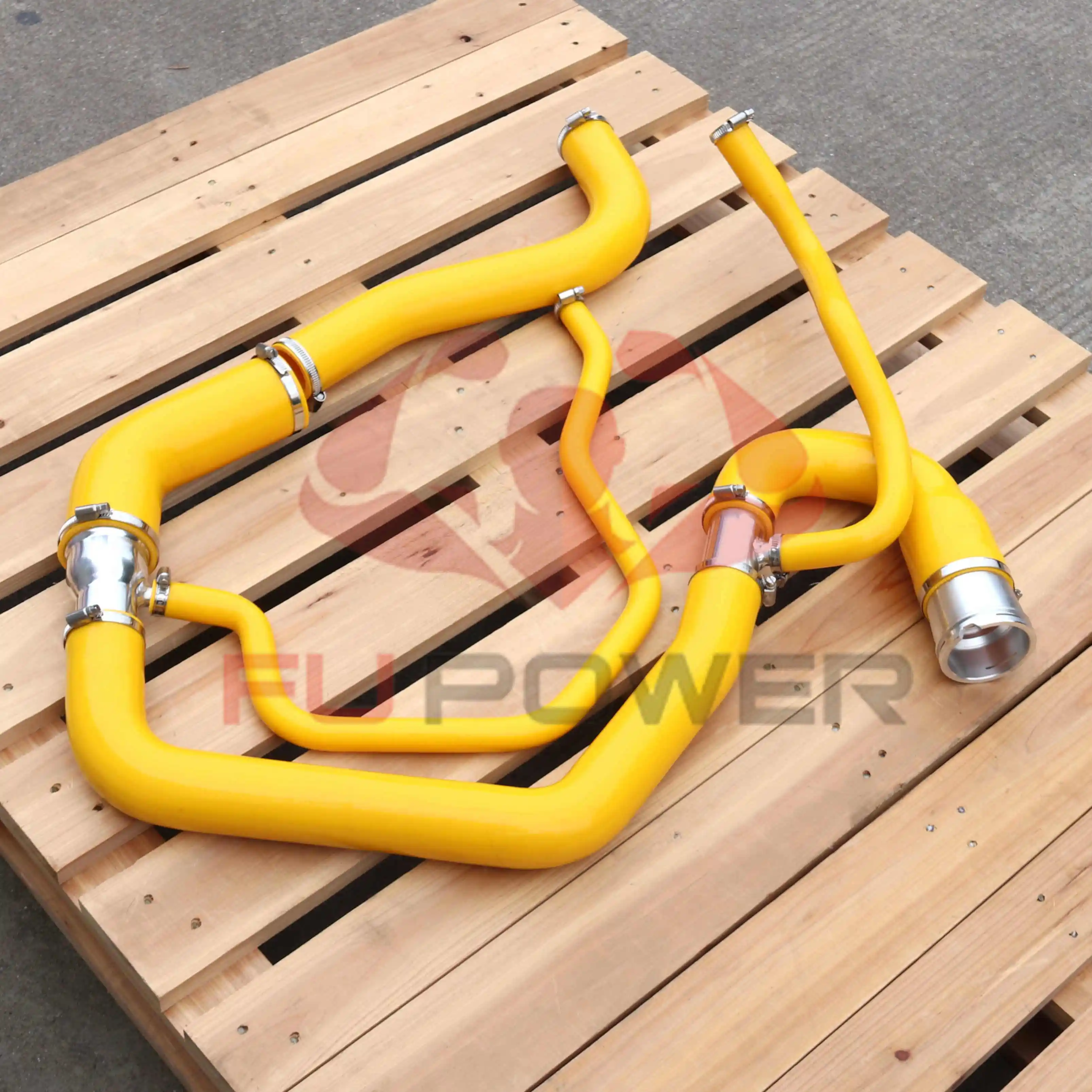 FOR GMC Sierra Chevrolet Silverado 2500 3500 06-10 6.6L DURAMAX SILICONE UPPER LOWER COOLANT HOSE KIT YELLOW 1