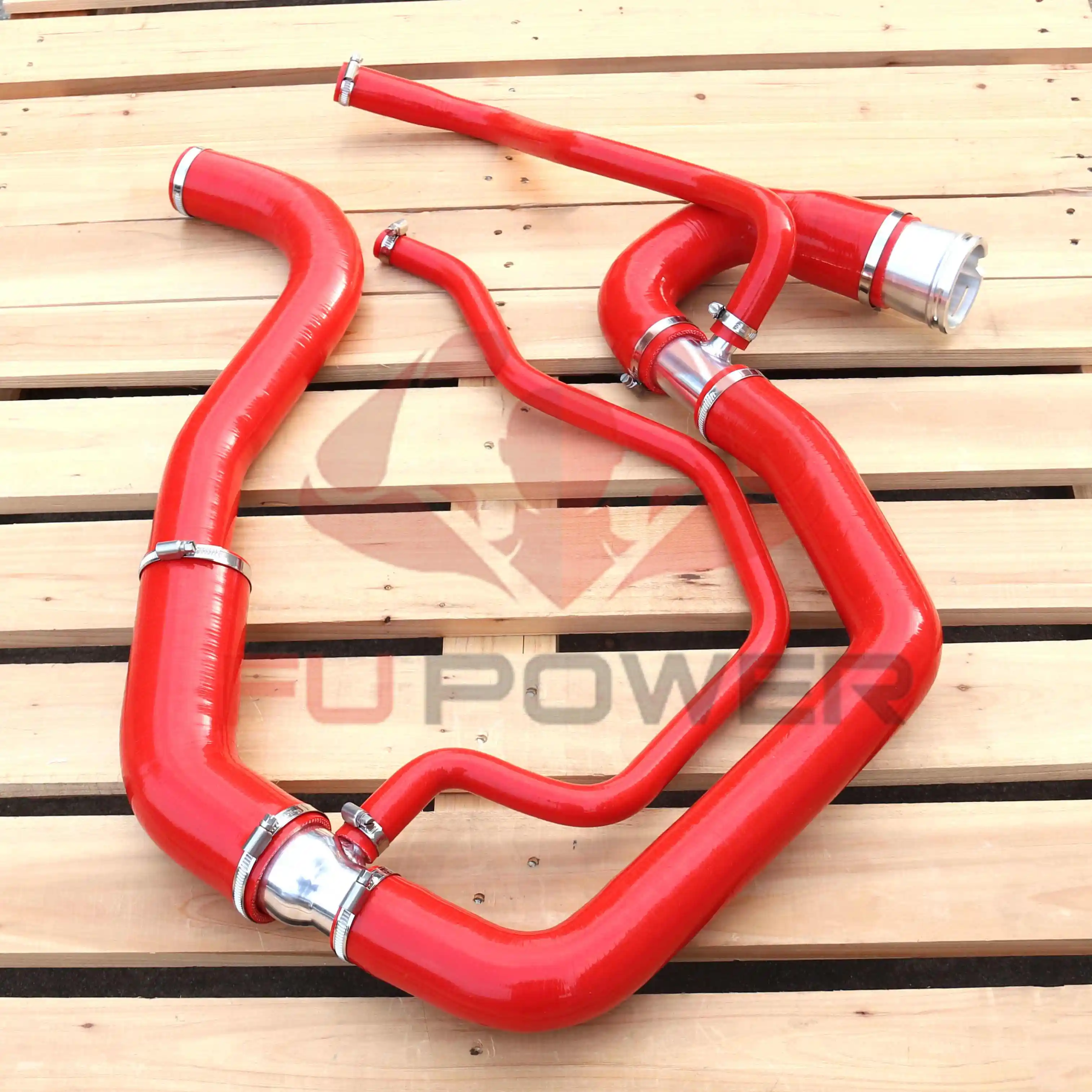 2006-2010 GM 6.6L Duramax طقم خرطوم تبريد علوي وسفلي من السيليكون لسيارة GMC Sierra 2500 3500 RED 1