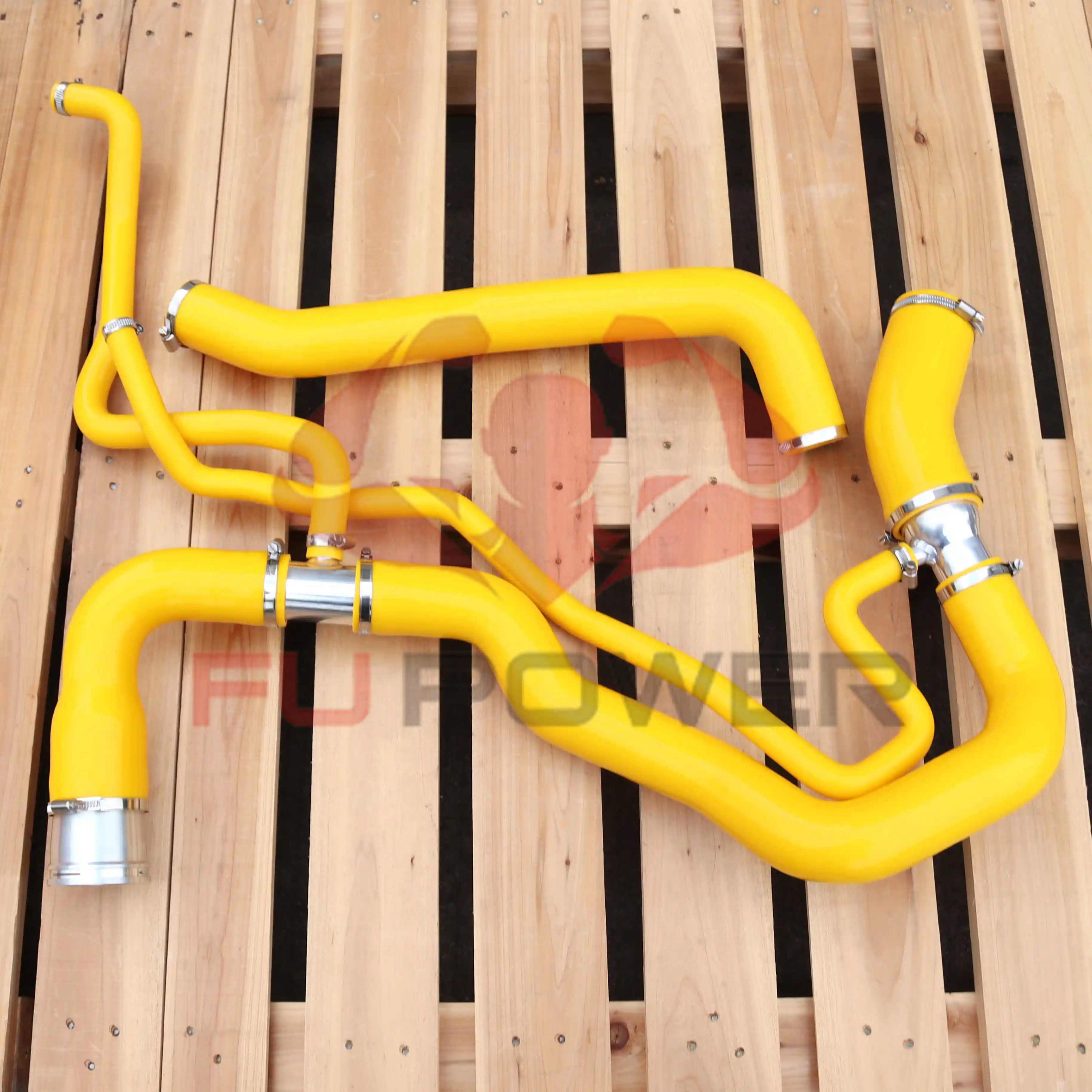 KIT de tuyaux de refroidissement supérieur et inférieur en SILICONE, jaune, pour Chevrolet Silverado 2500 3500 11-16 1